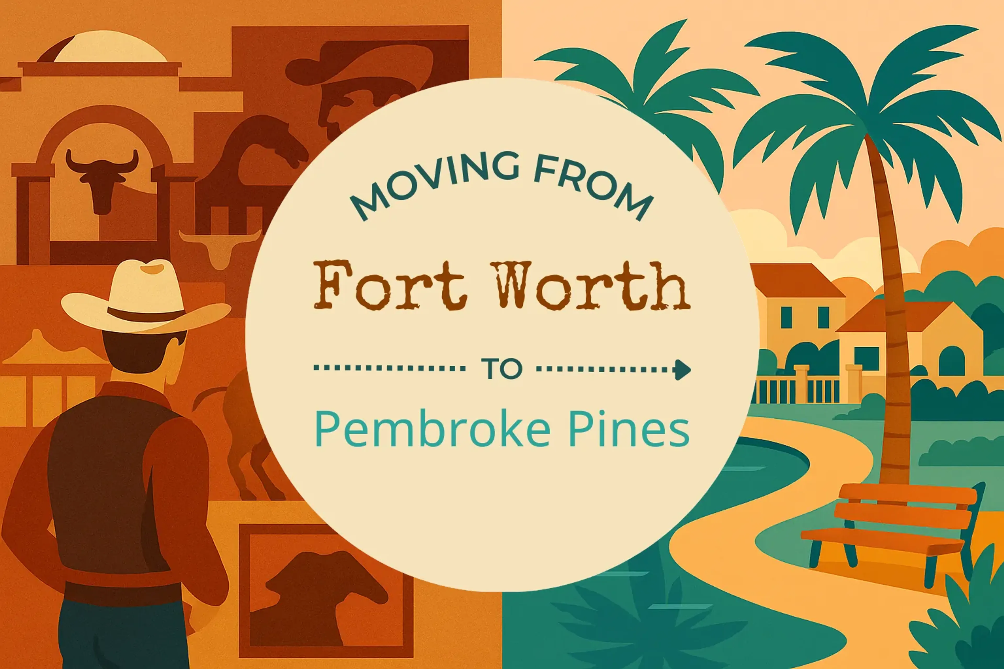 Side-by-side comparison of Fort Worth to Pembroke Pines moving companies