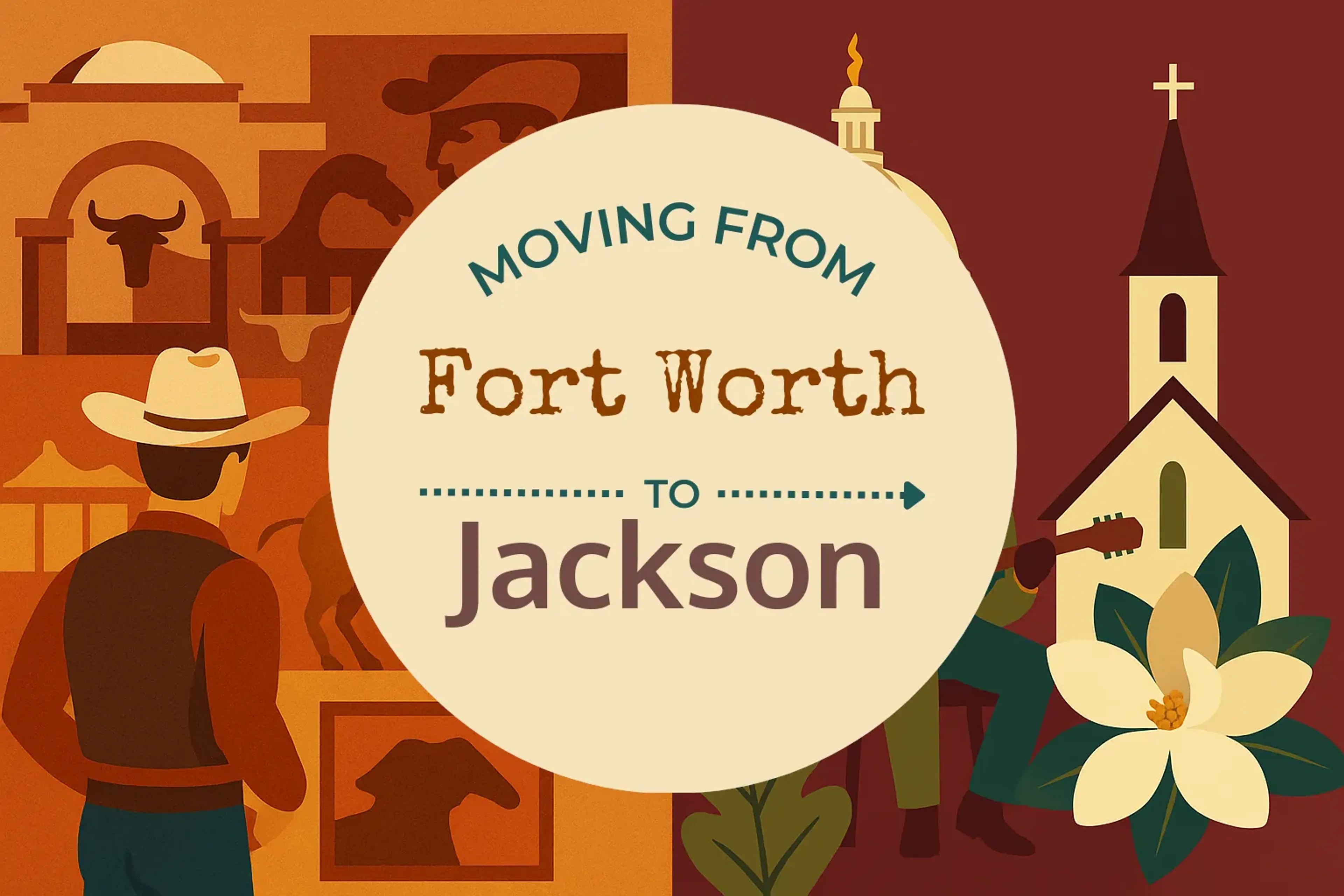 Side-by-side comparison of Fort Worth to Jackson moving companies
