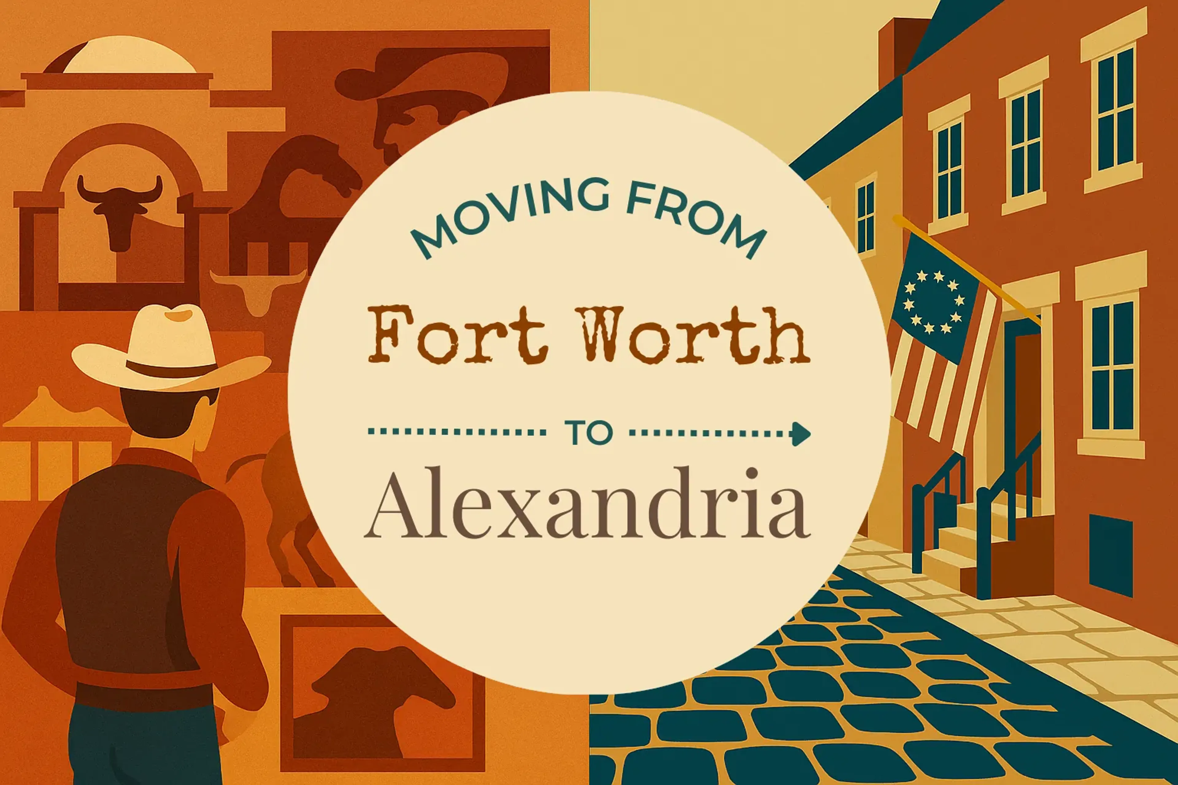 Side-by-side comparison of Fort Worth to Alexandria moving companies