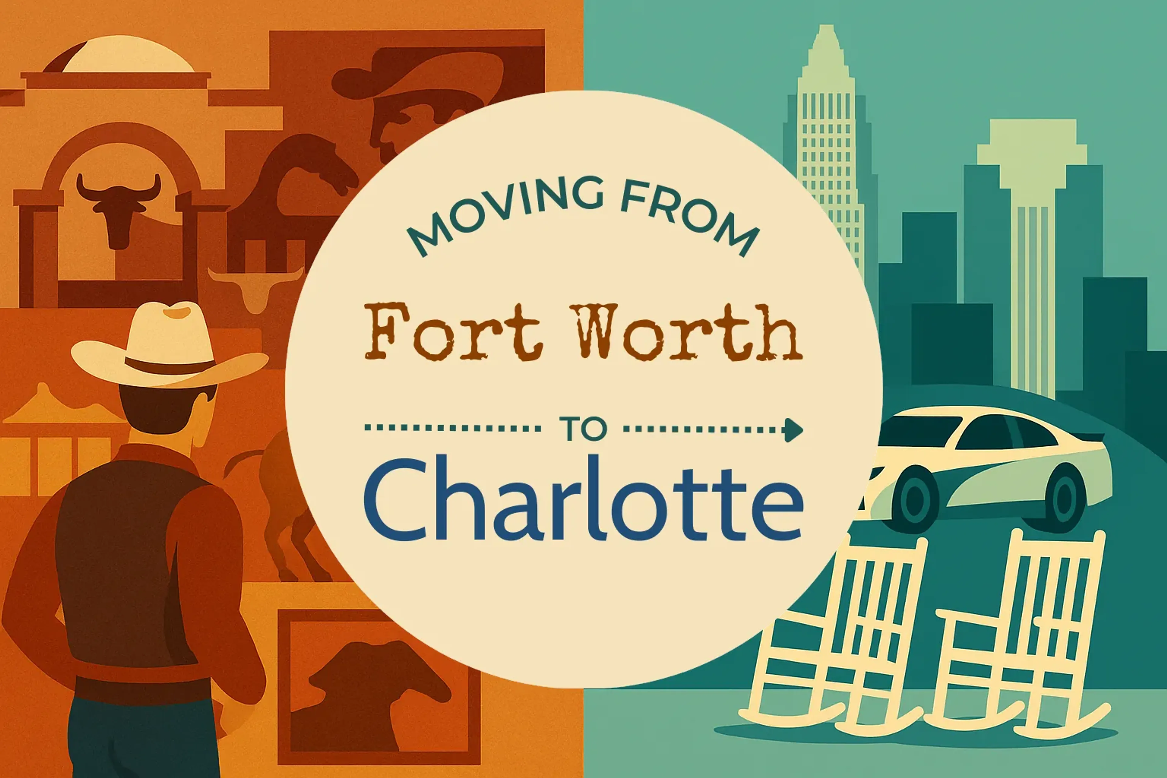 Side-by-side comparison of Fort Worth to Charlotte moving companies