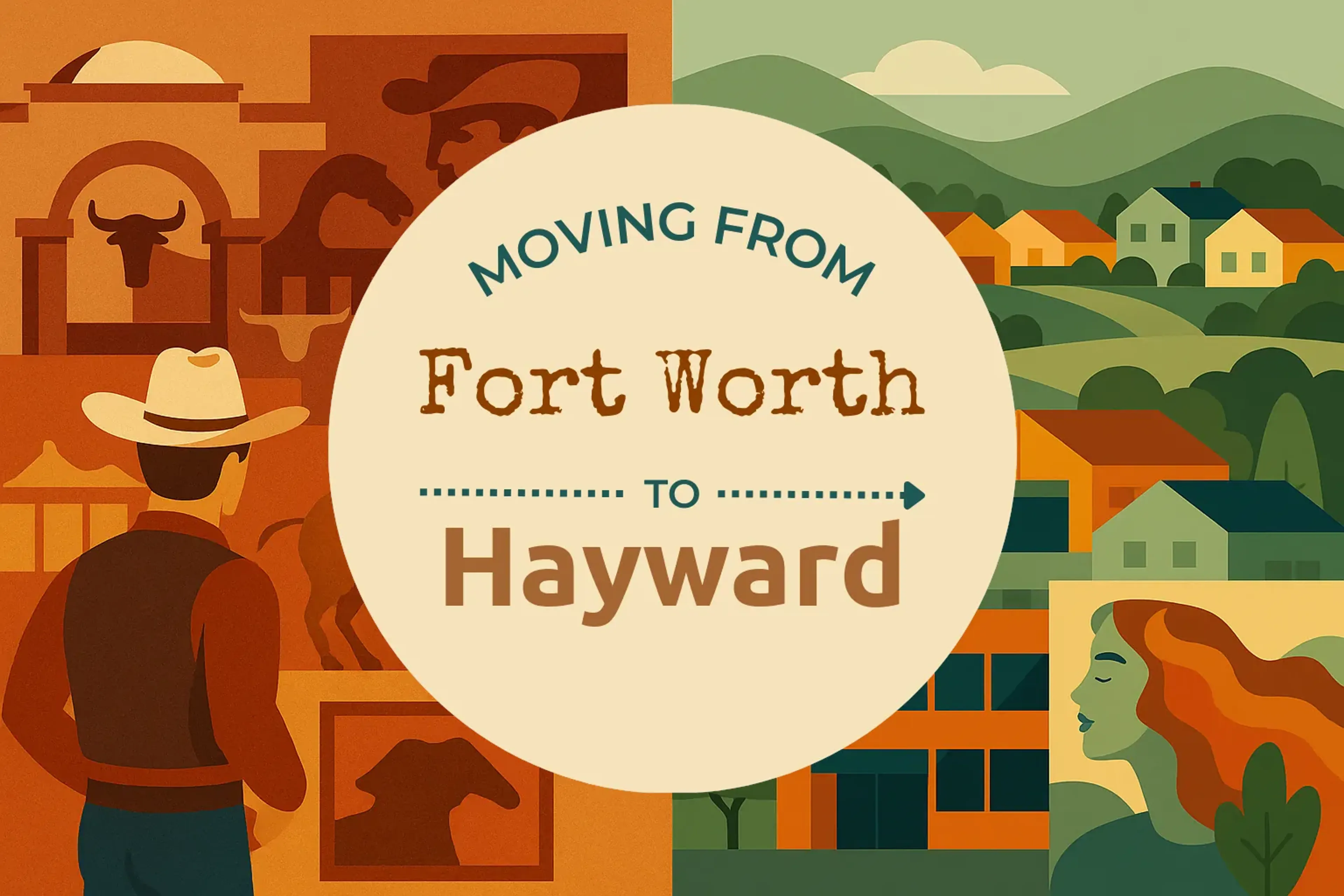 Side-by-side comparison of Fort Worth to Hayward moving companies