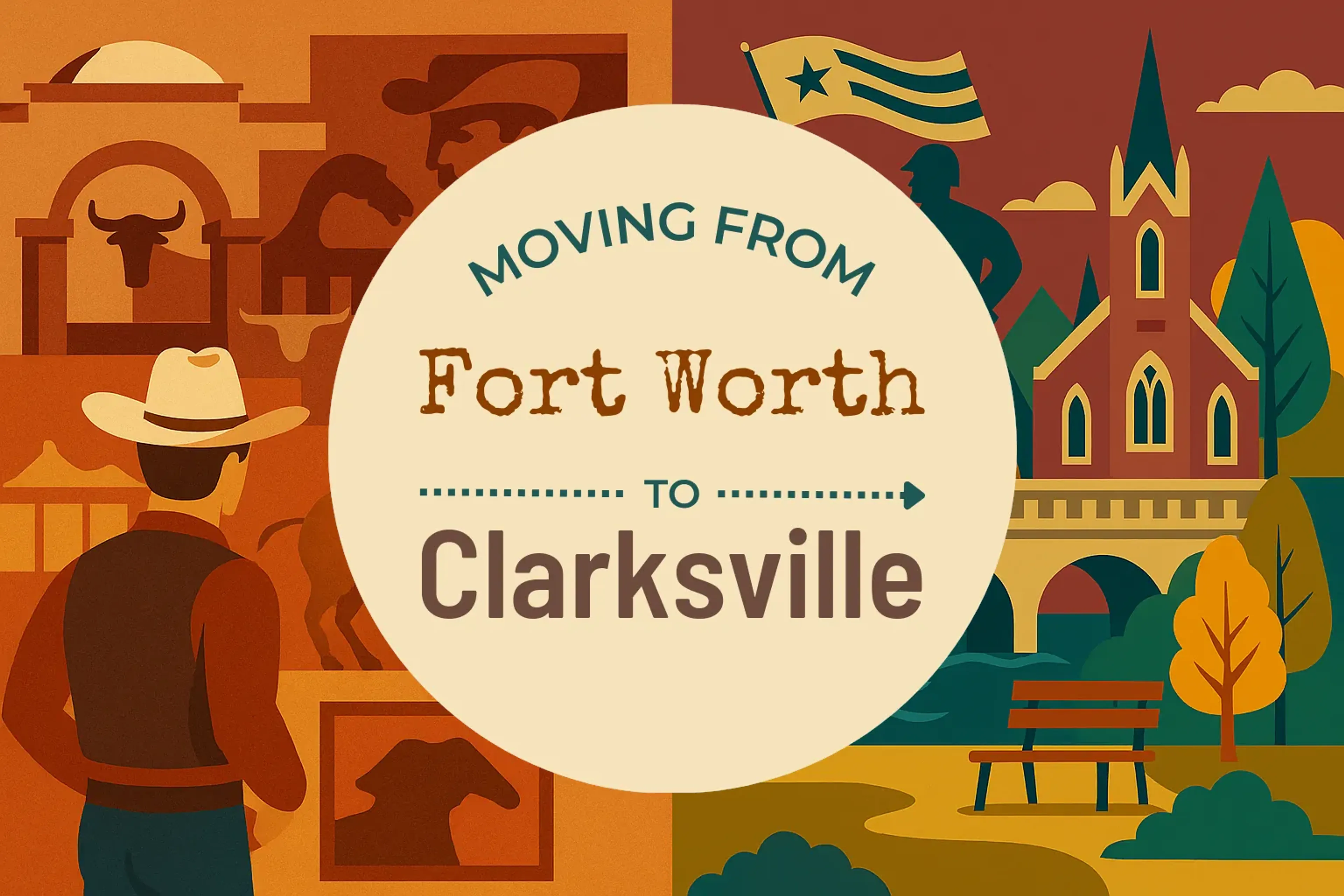 Side-by-side comparison of Fort Worth to Clarksville moving companies
