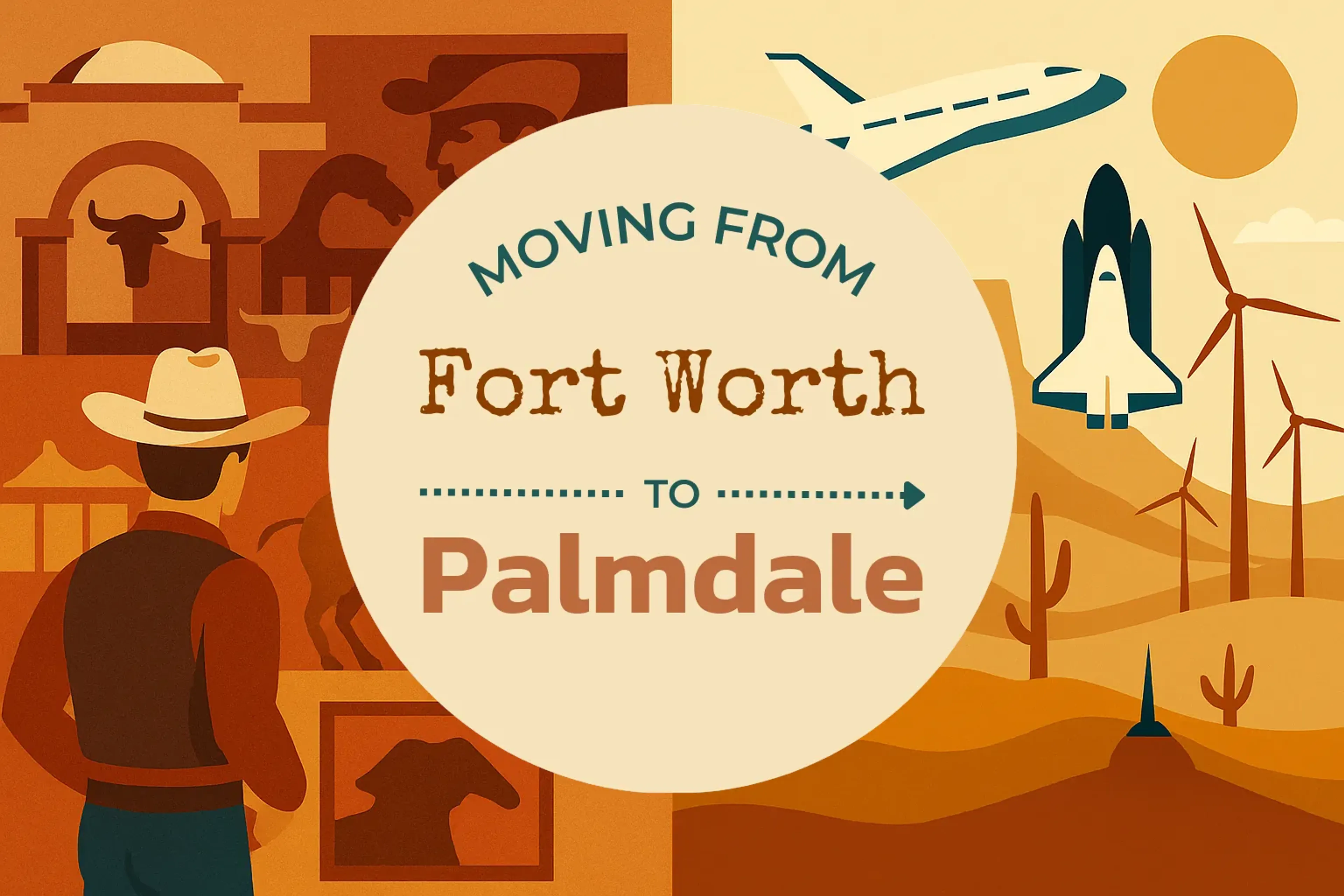 Side-by-side comparison of Fort Worth to Palmdale moving companies