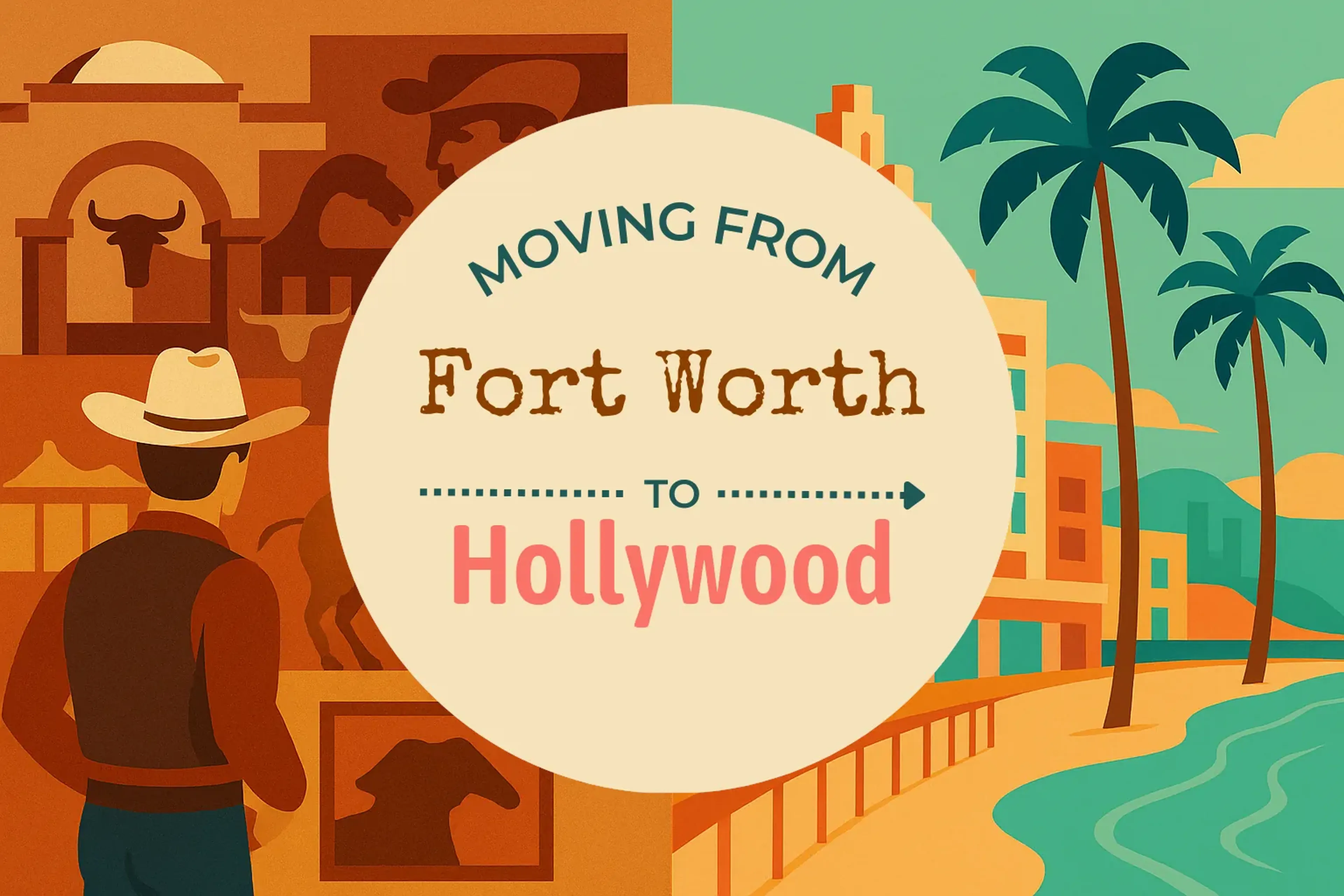 Side-by-side comparison of Fort Worth to Hollywood moving companies