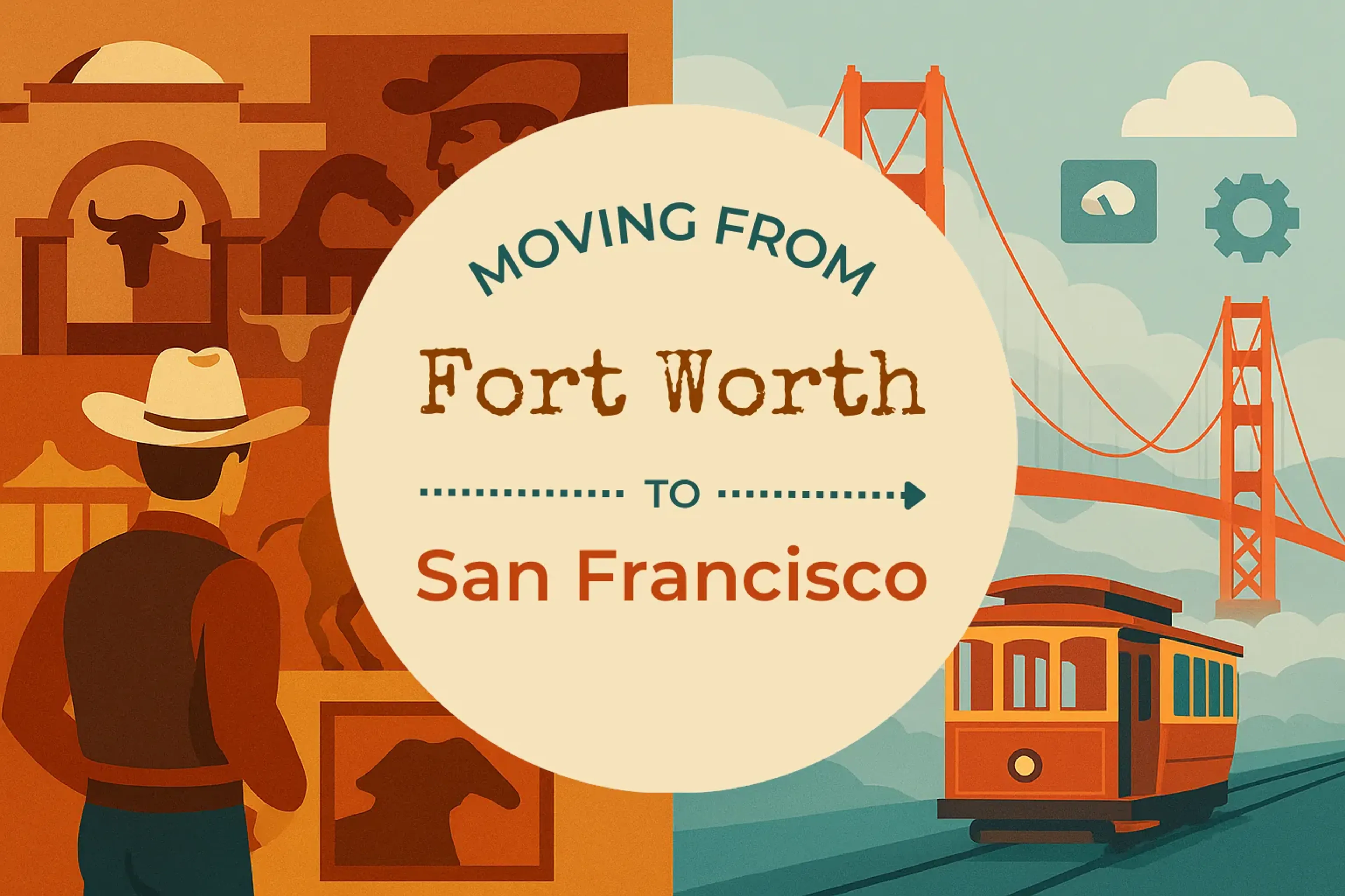 Side-by-side comparison of Fort Worth to San Francisco moving companies
