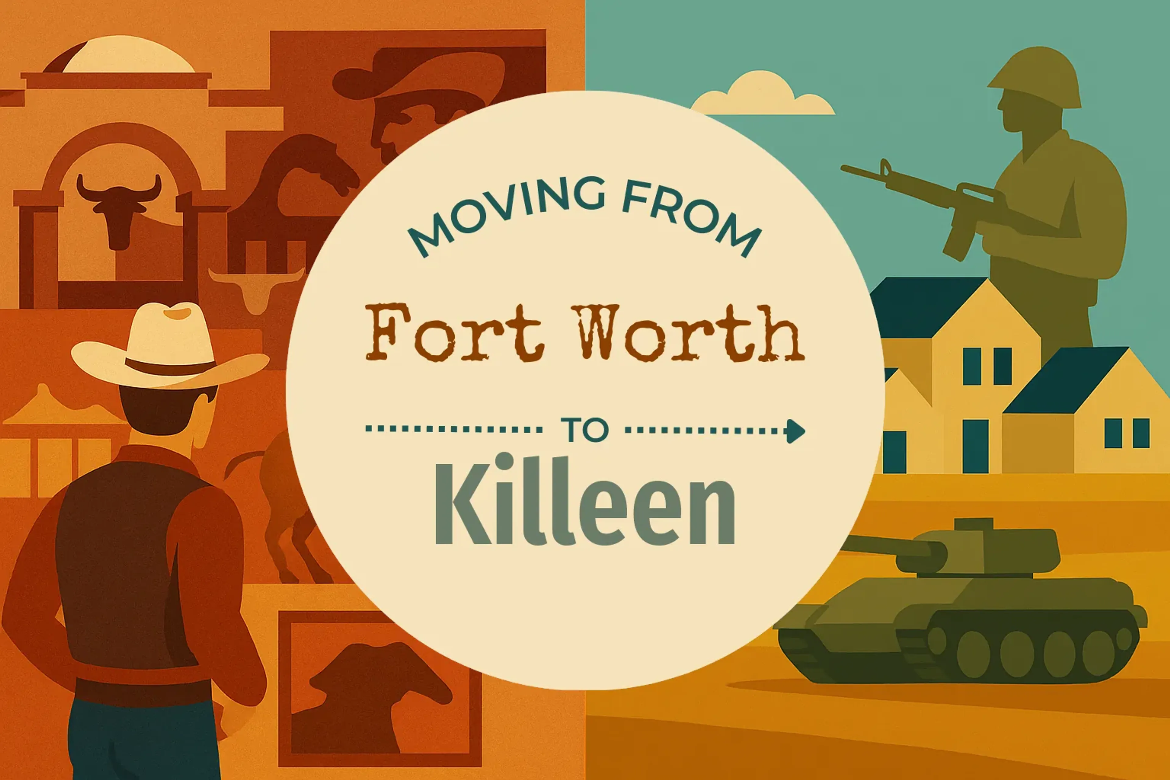 Side-by-side comparison of Fort Worth to Killeen moving companies