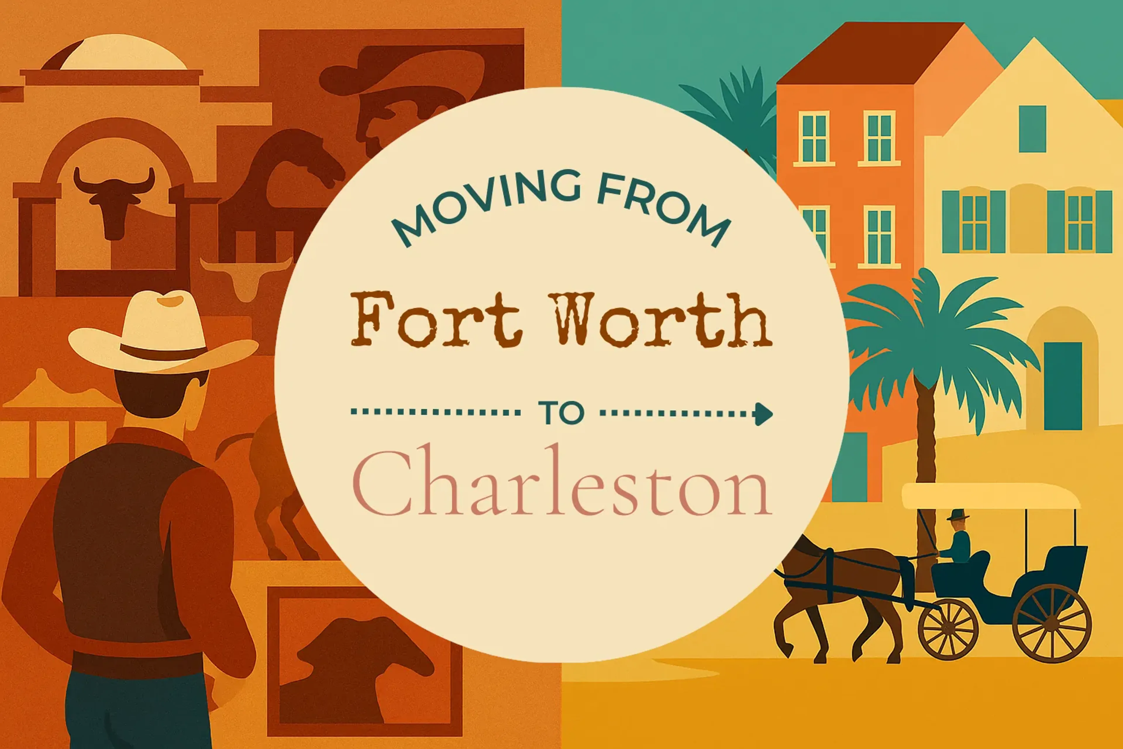 Side-by-side comparison of Fort Worth to Charleston moving companies