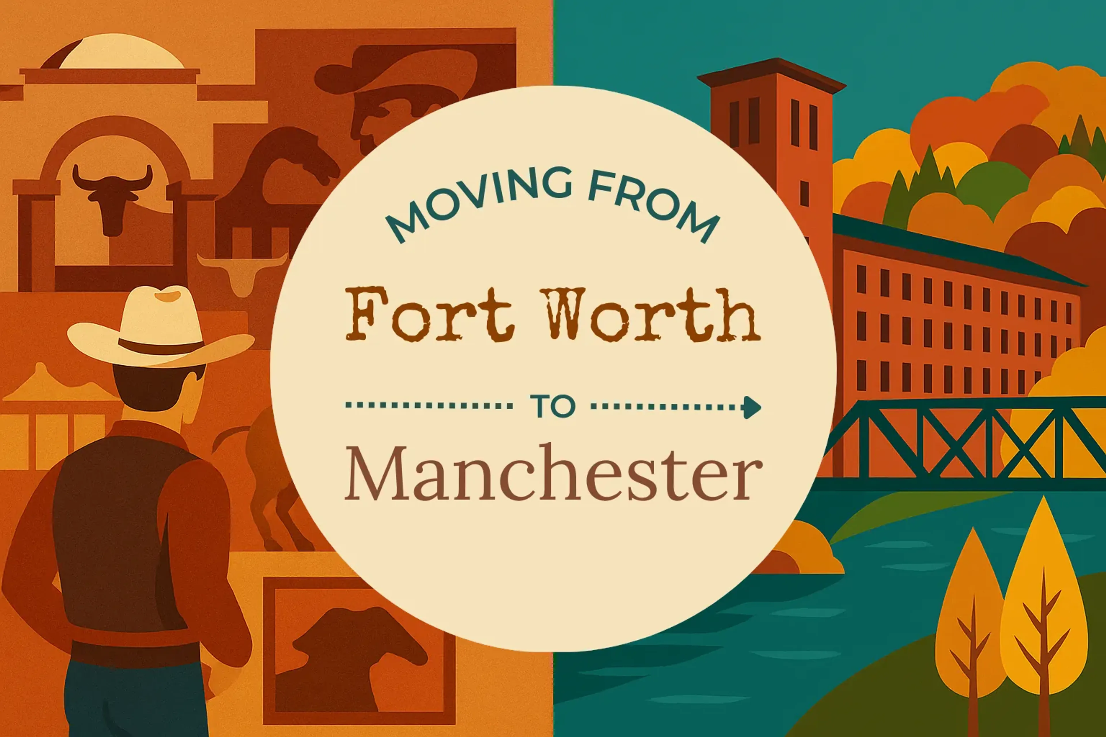 Side-by-side comparison of Fort Worth to Manchester moving companies