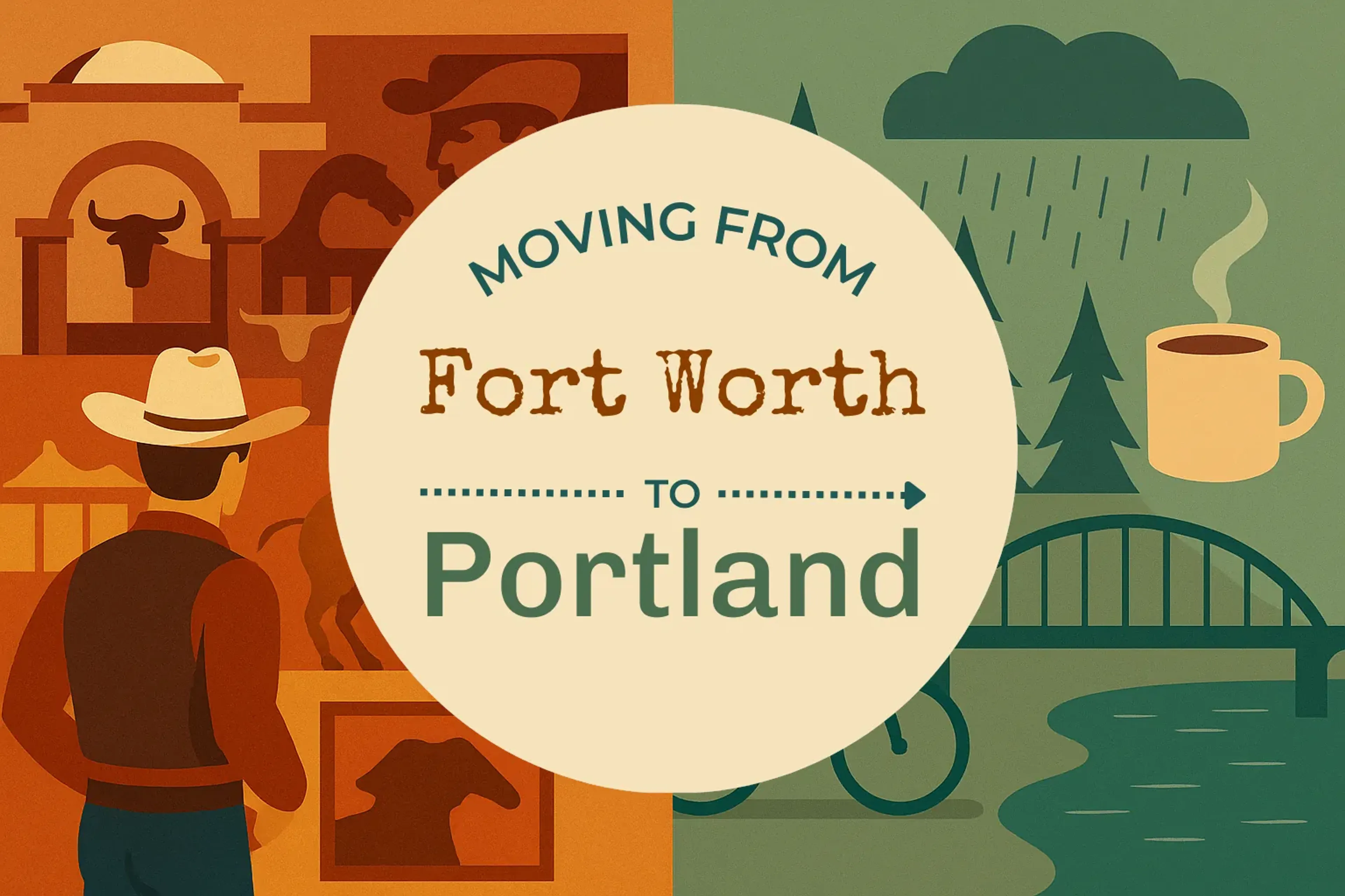 Side-by-side comparison of Fort Worth to Portland moving companies