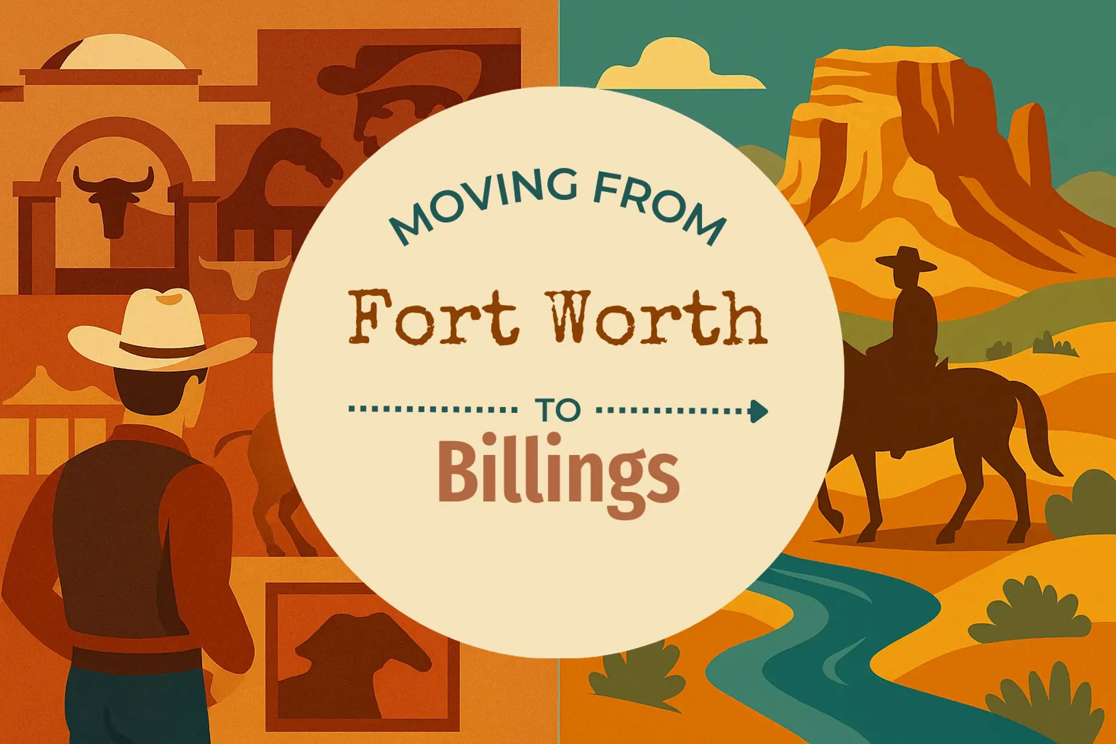 Side-by-side comparison of Fort Worth to Billings moving companies