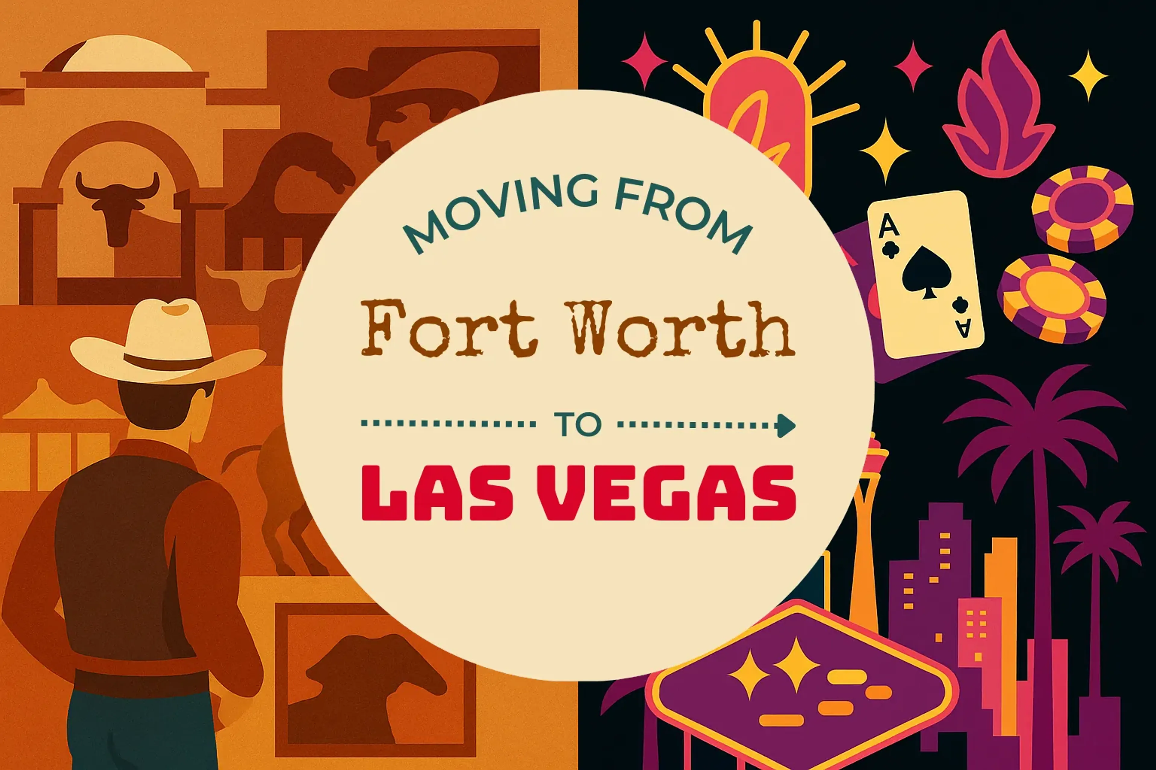 Side-by-side comparison of Fort Worth to Las Vegas moving companies