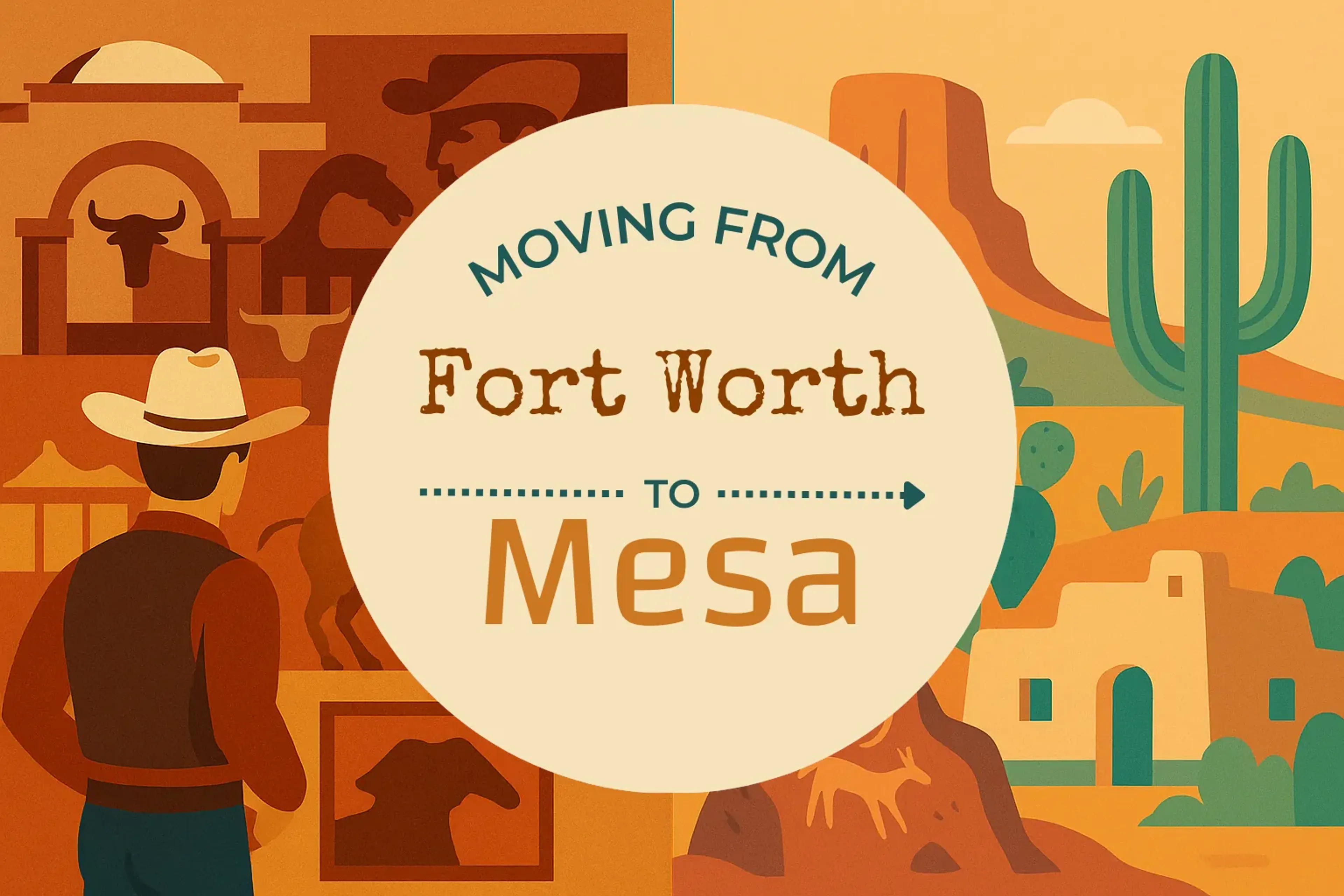 Side-by-side comparison of Fort Worth to Mesa moving companies