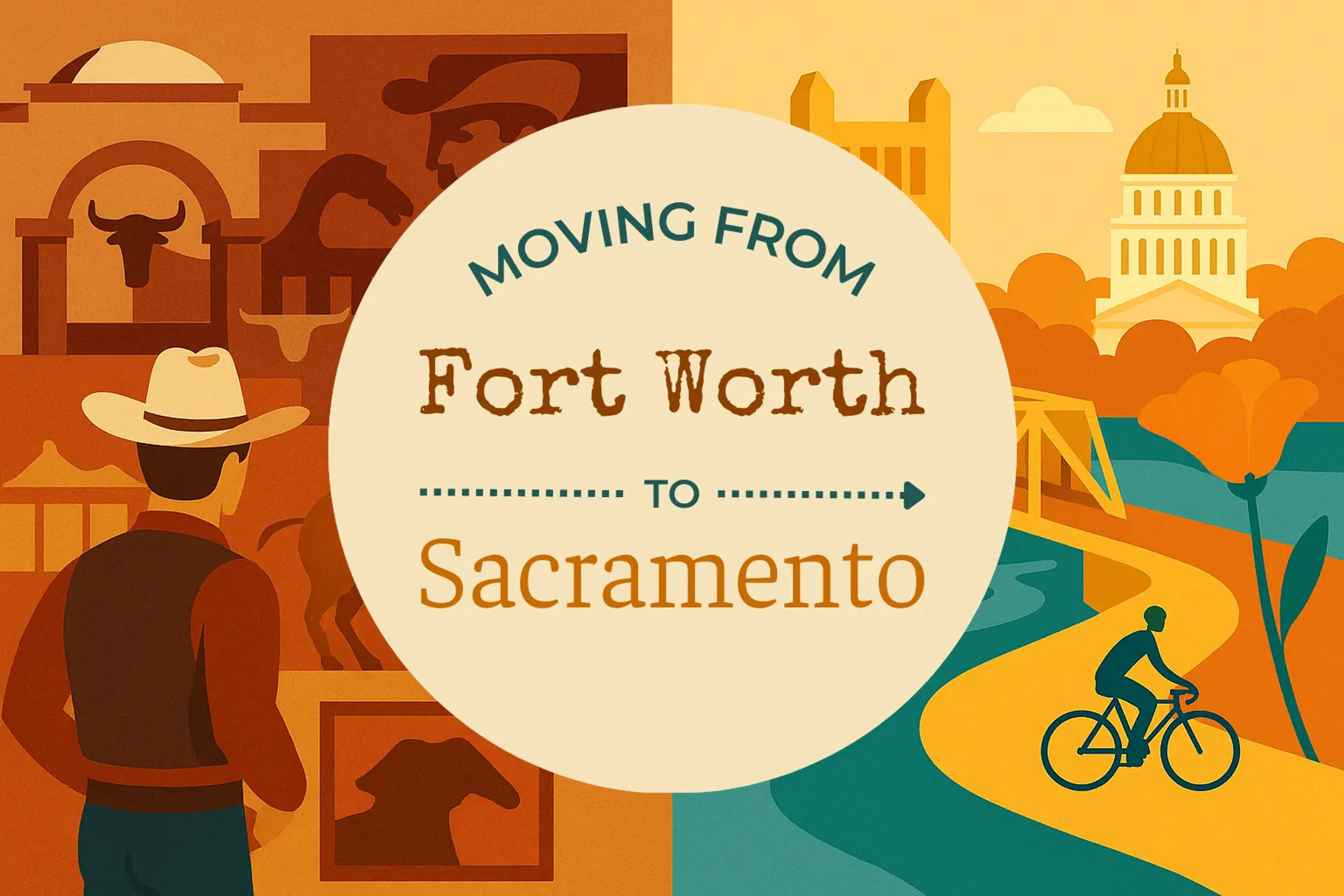 Side-by-side comparison of Fort Worth to Sacramento moving companies