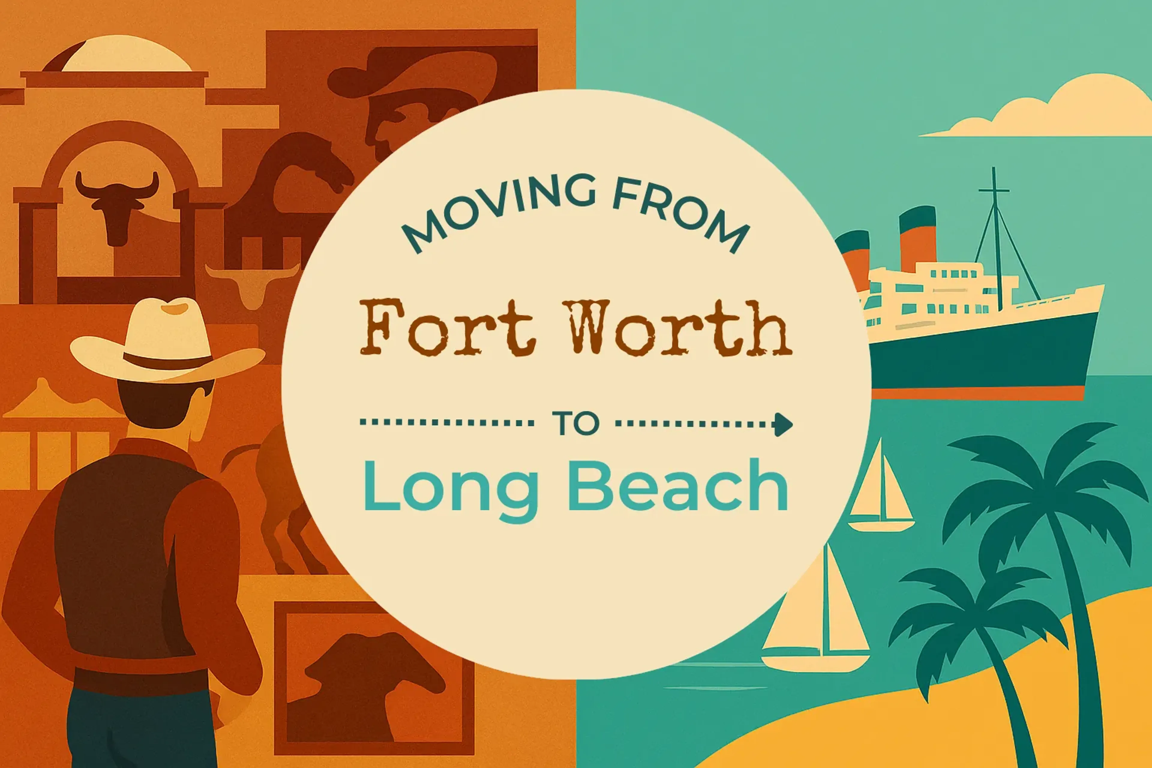 Side-by-side comparison of Fort Worth to Long Beach moving companies