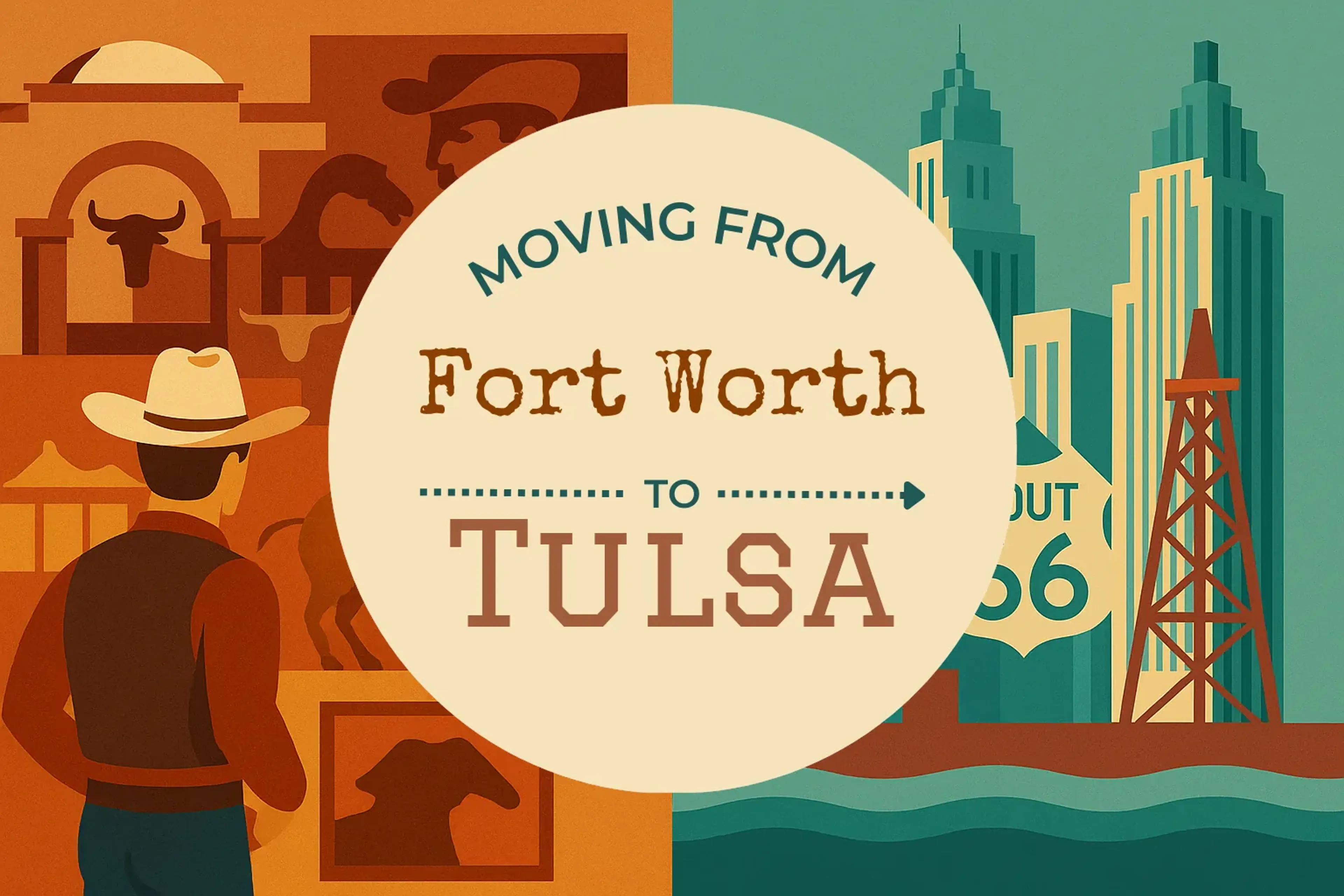 Side-by-side comparison of Fort Worth to Tulsa moving companies