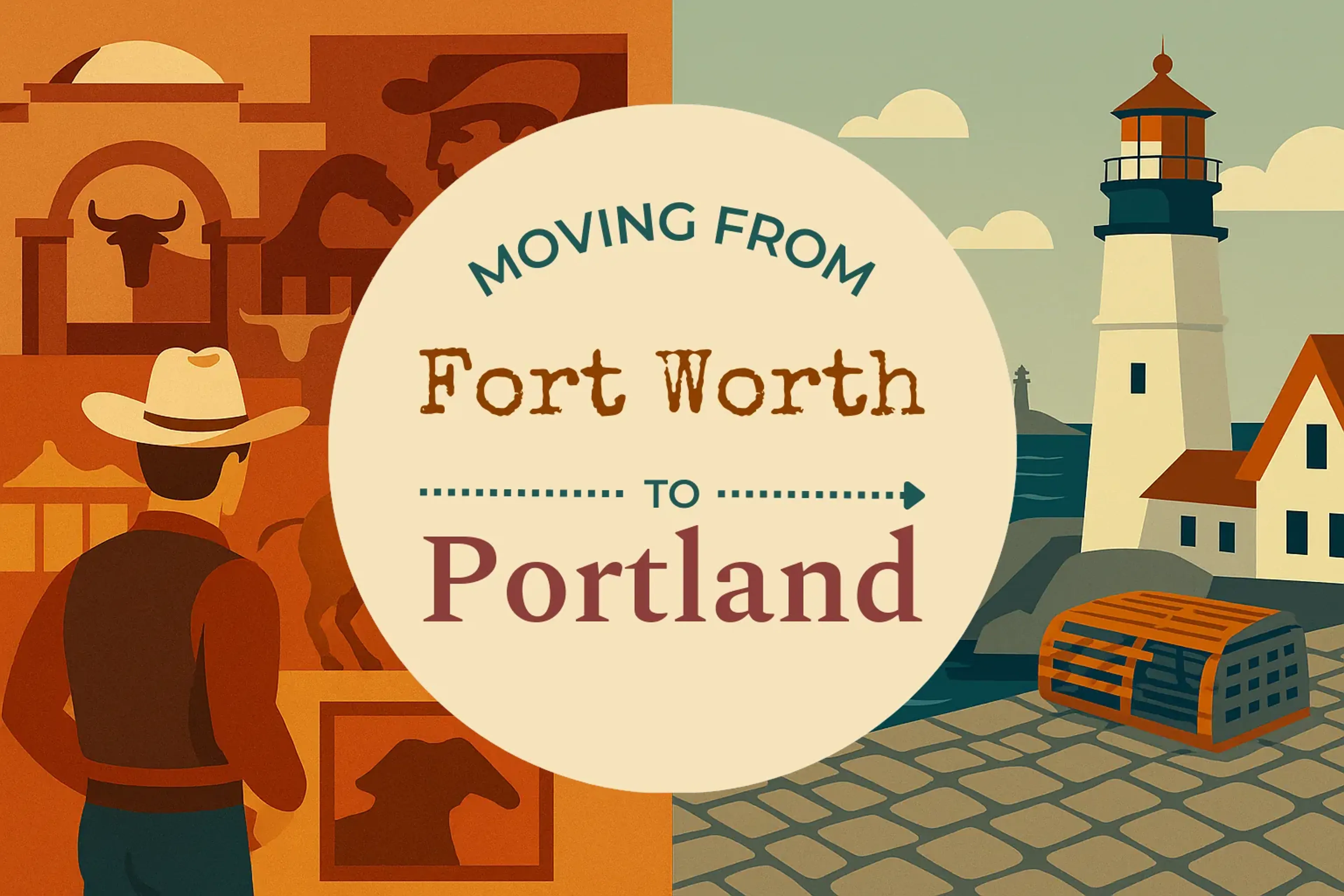 Side-by-side comparison of Fort Worth to Portland moving companies