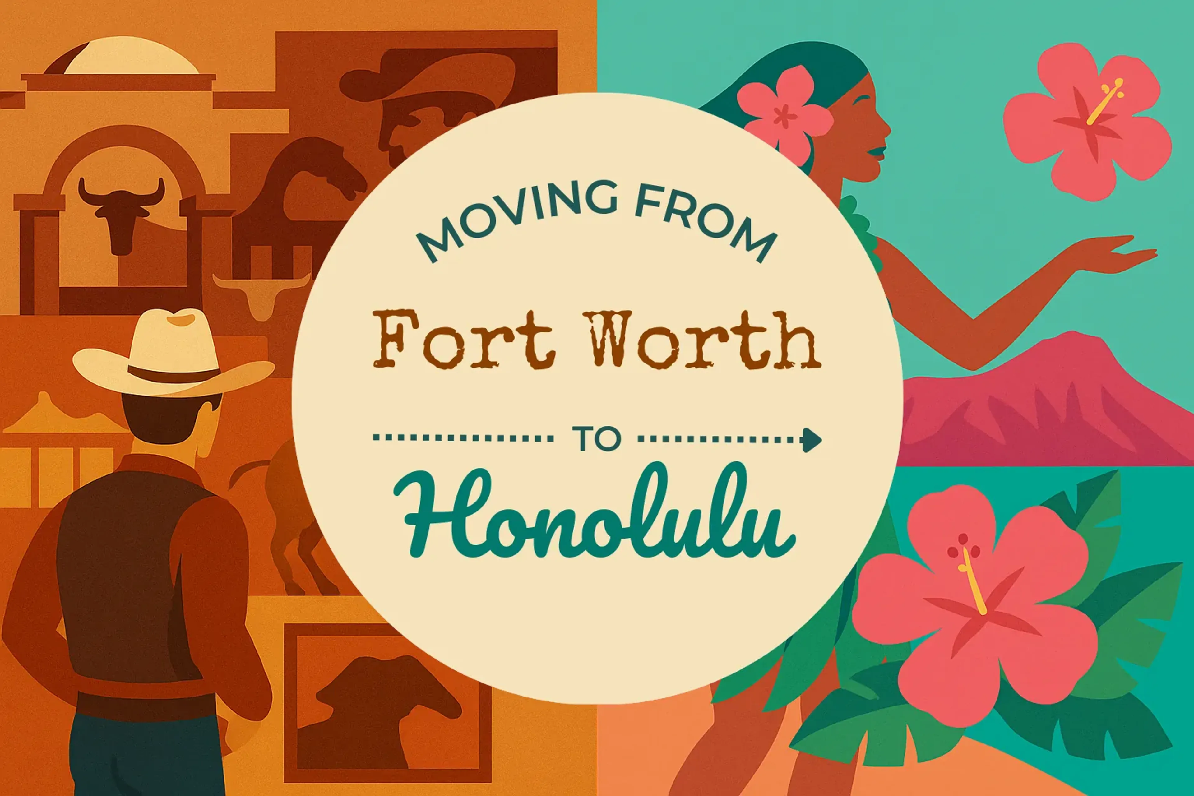 Side-by-side comparison of Fort Worth to Honolulu moving companies