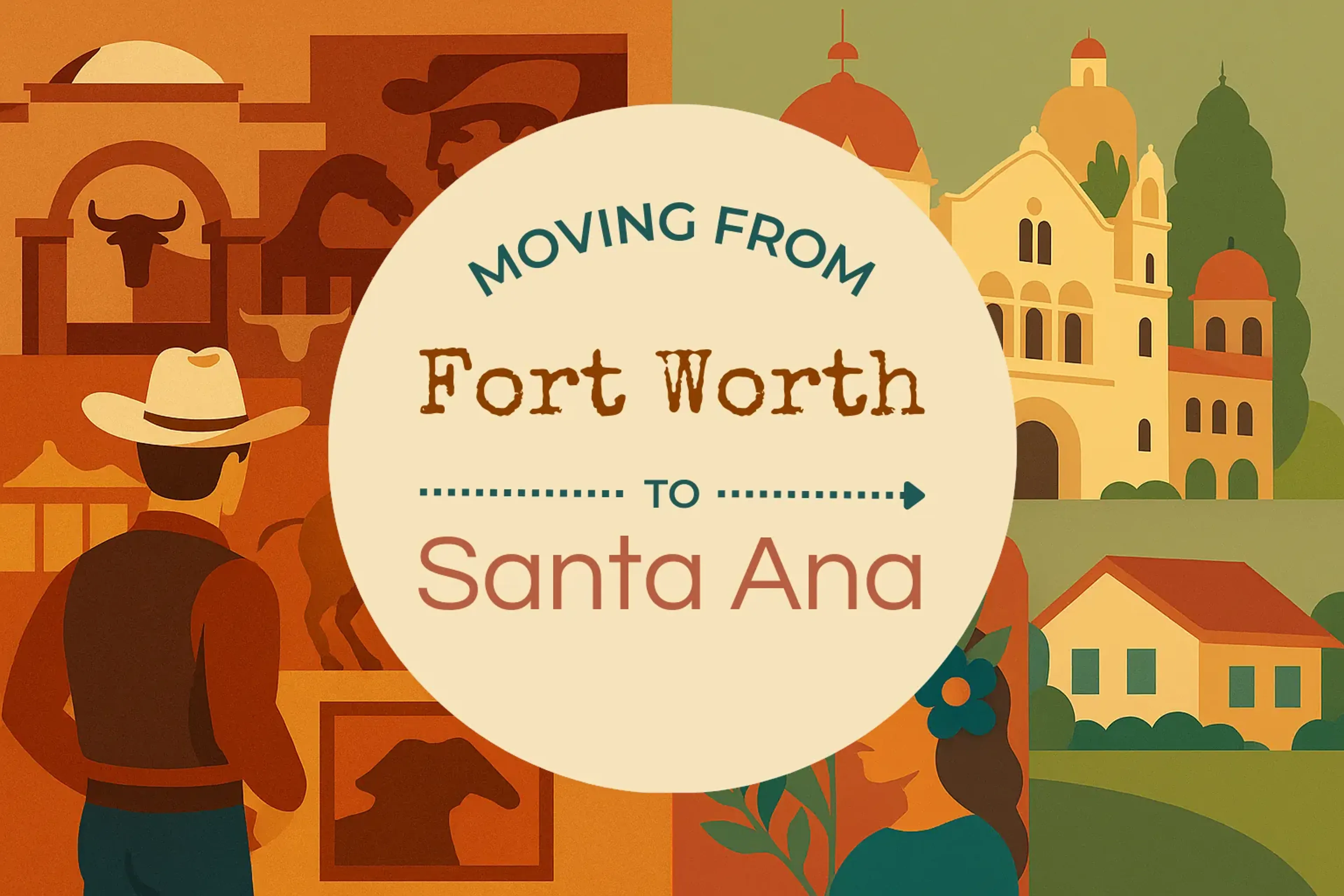 Side-by-side comparison of Fort Worth to Santa Ana moving companies