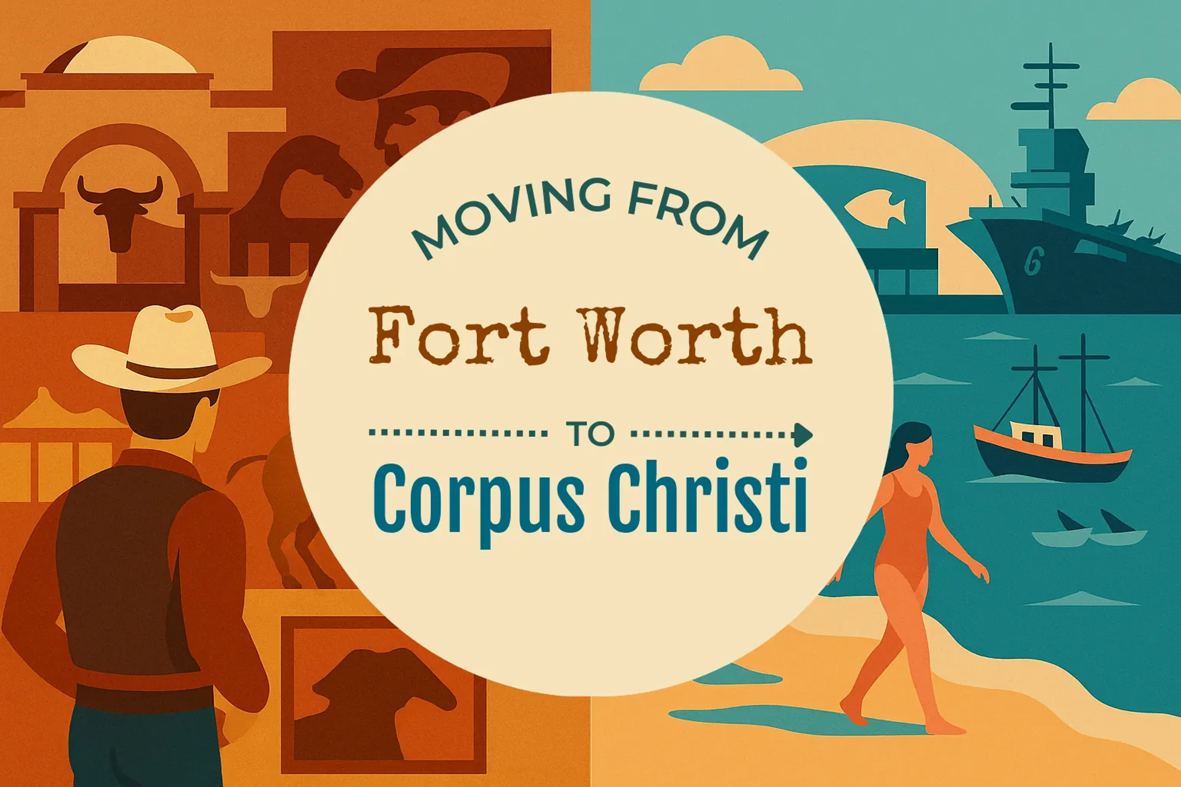 Side-by-side comparison of Fort Worth to Corpus Christi moving companies