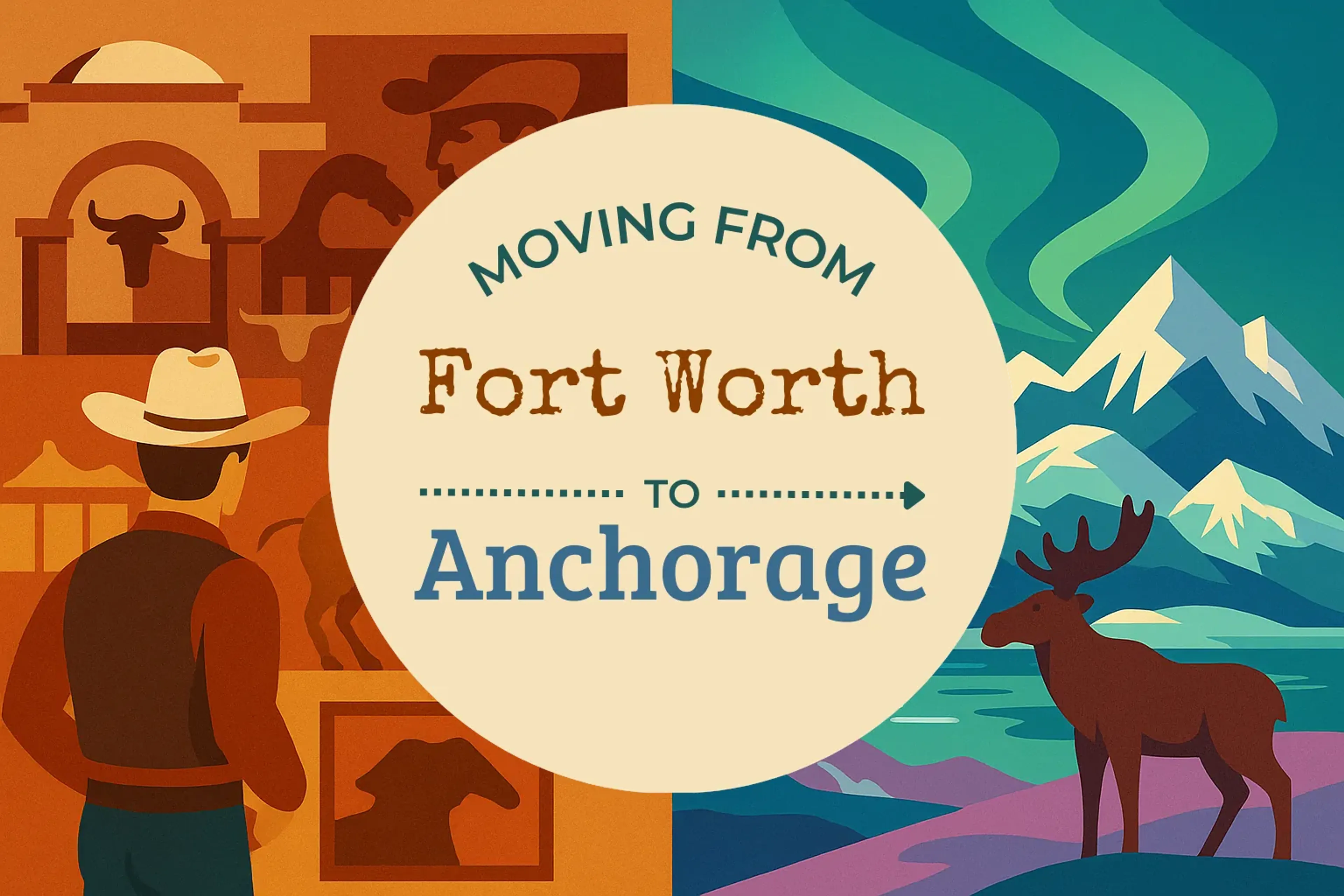 Side-by-side comparison of Fort Worth to Anchorage moving companies