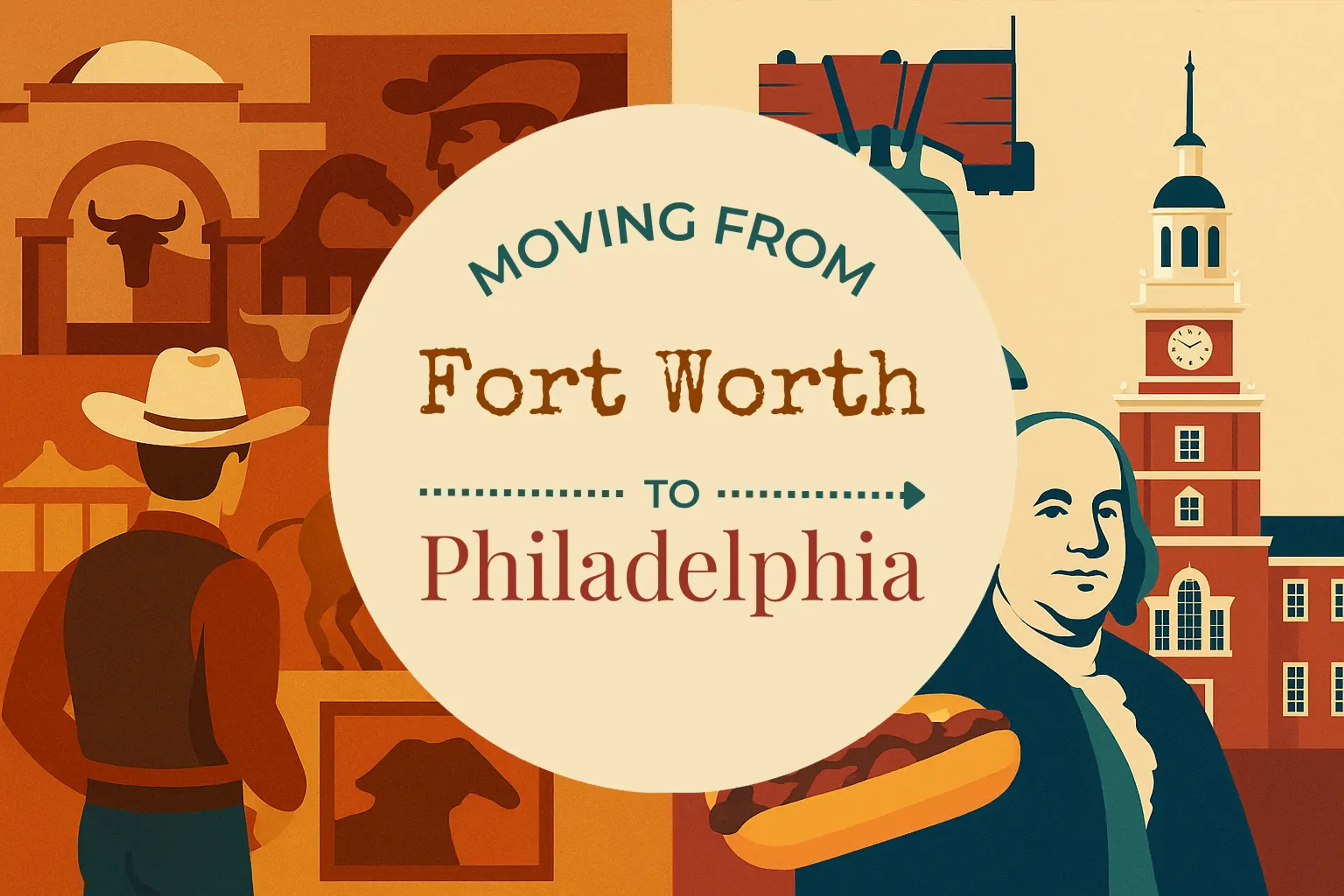Side-by-side comparison of Fort Worth to Philadelphia moving companies