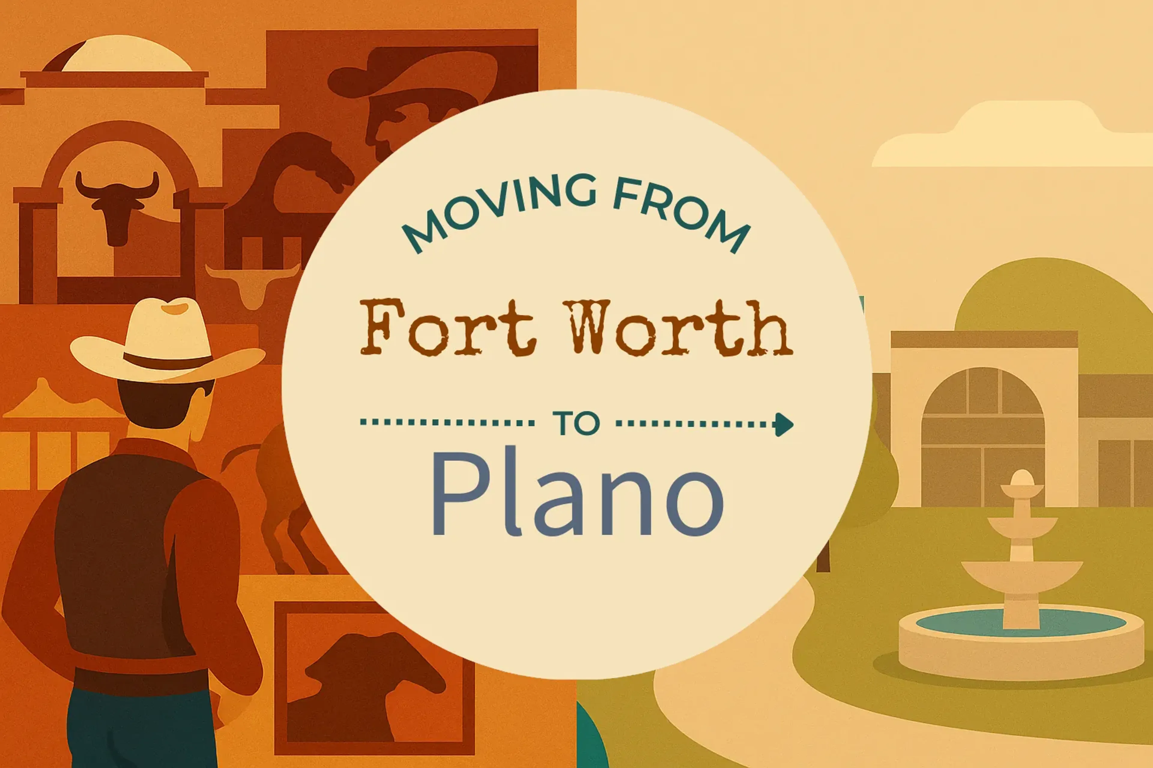 Side-by-side comparison of Fort Worth to Plano moving companies