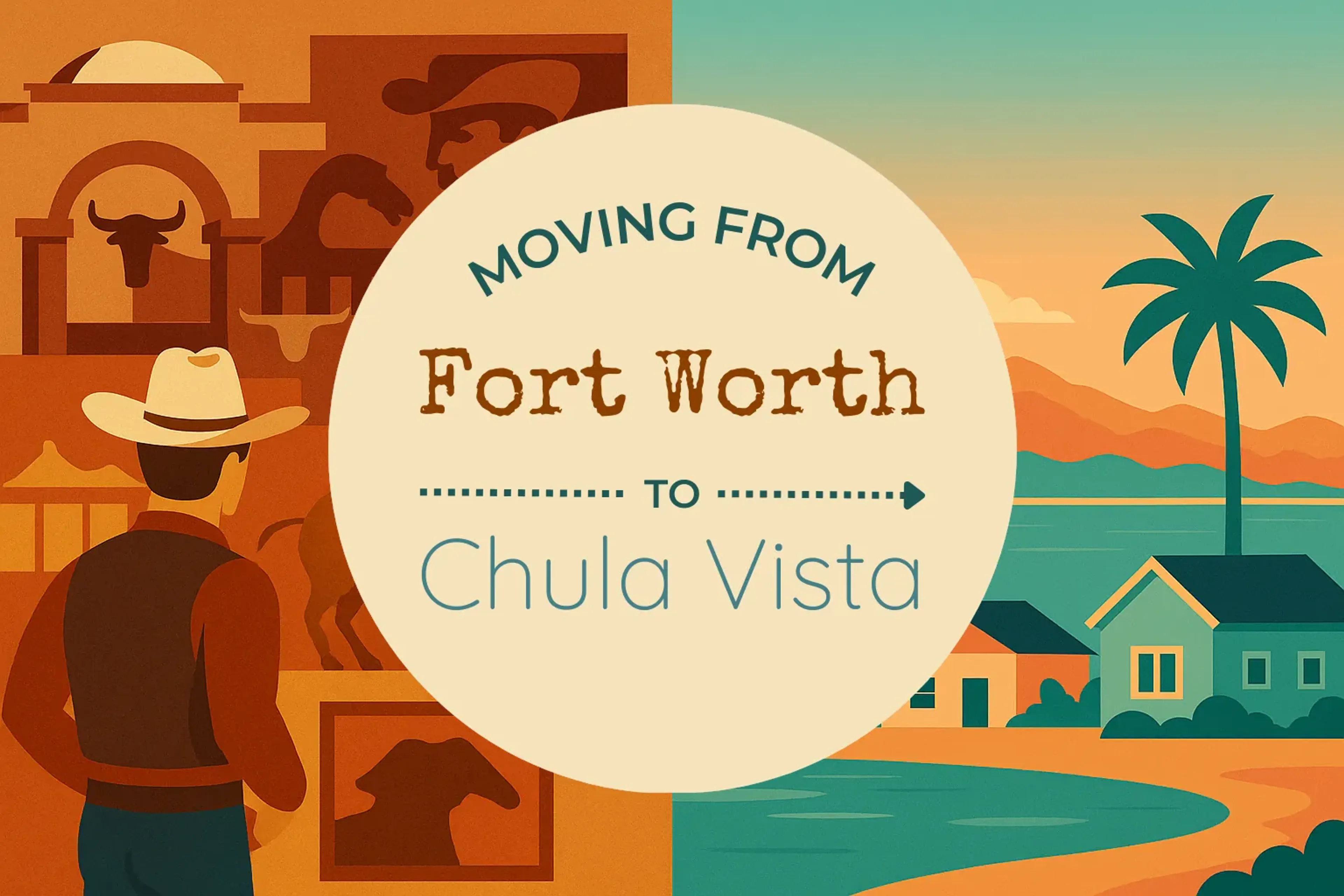 Side-by-side comparison of Fort Worth to Chula Vista moving companies