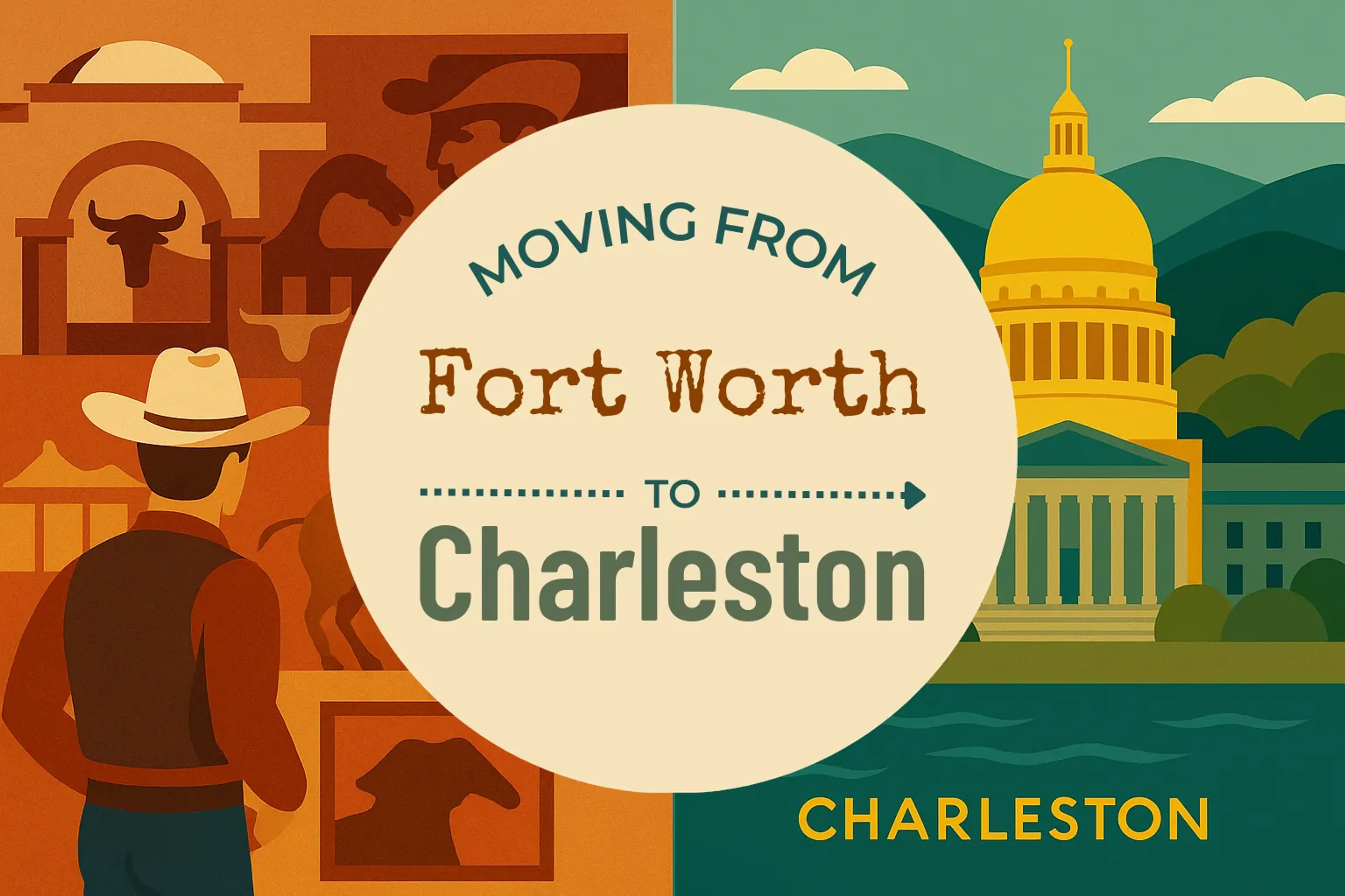 Side-by-side comparison of Fort Worth to Charleston moving companies