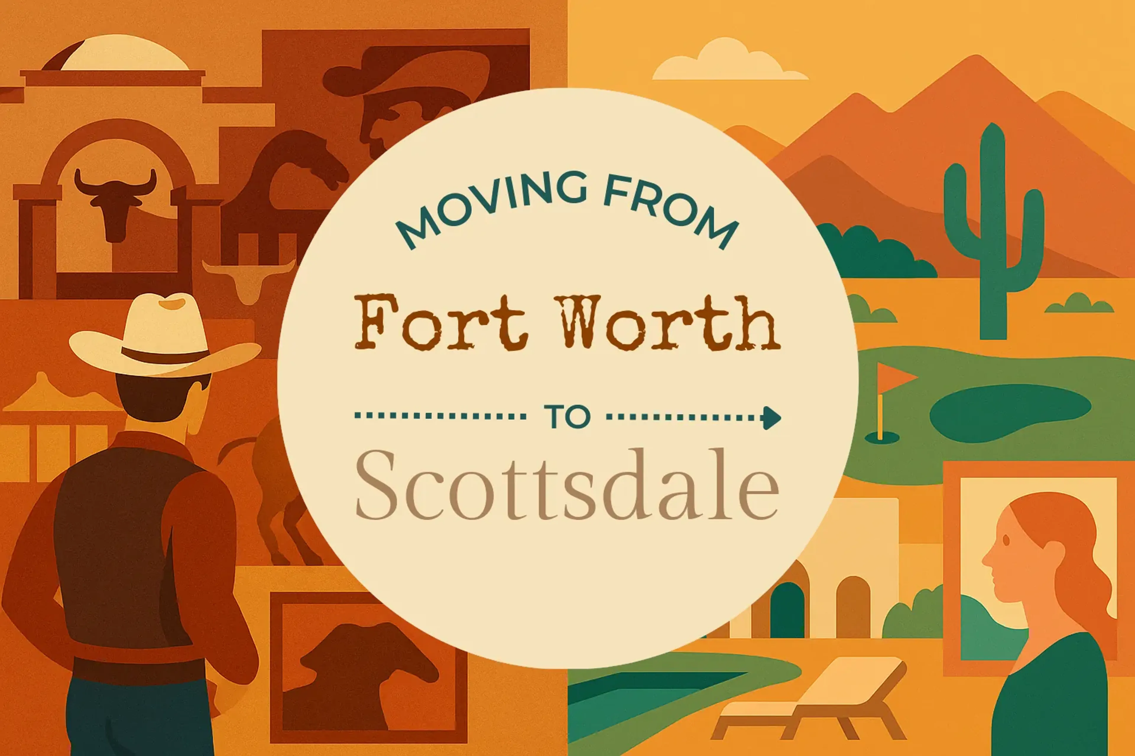 Side-by-side comparison of Fort Worth to Scottsdale moving companies