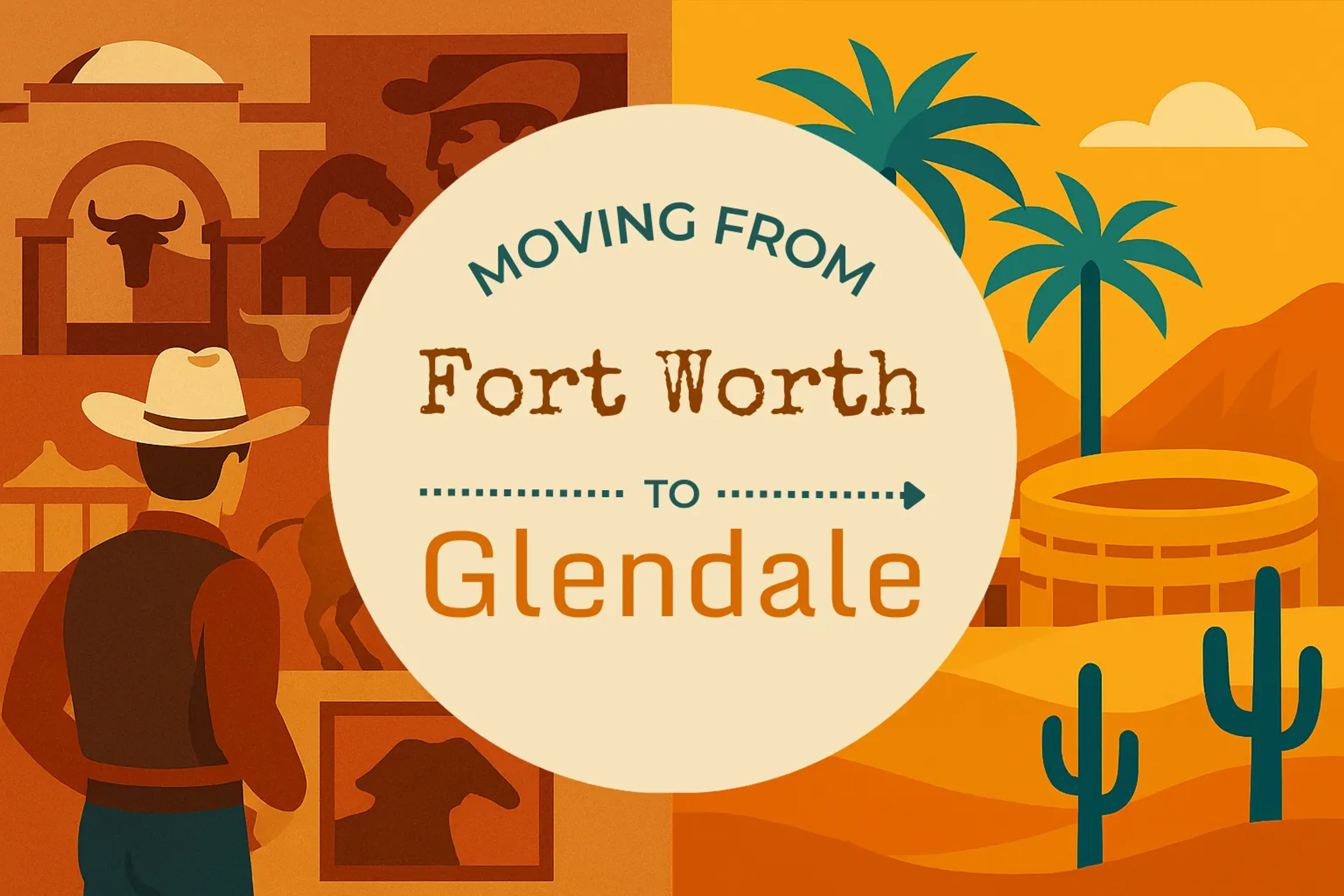 Side-by-side comparison of Fort Worth to Glendale moving companies