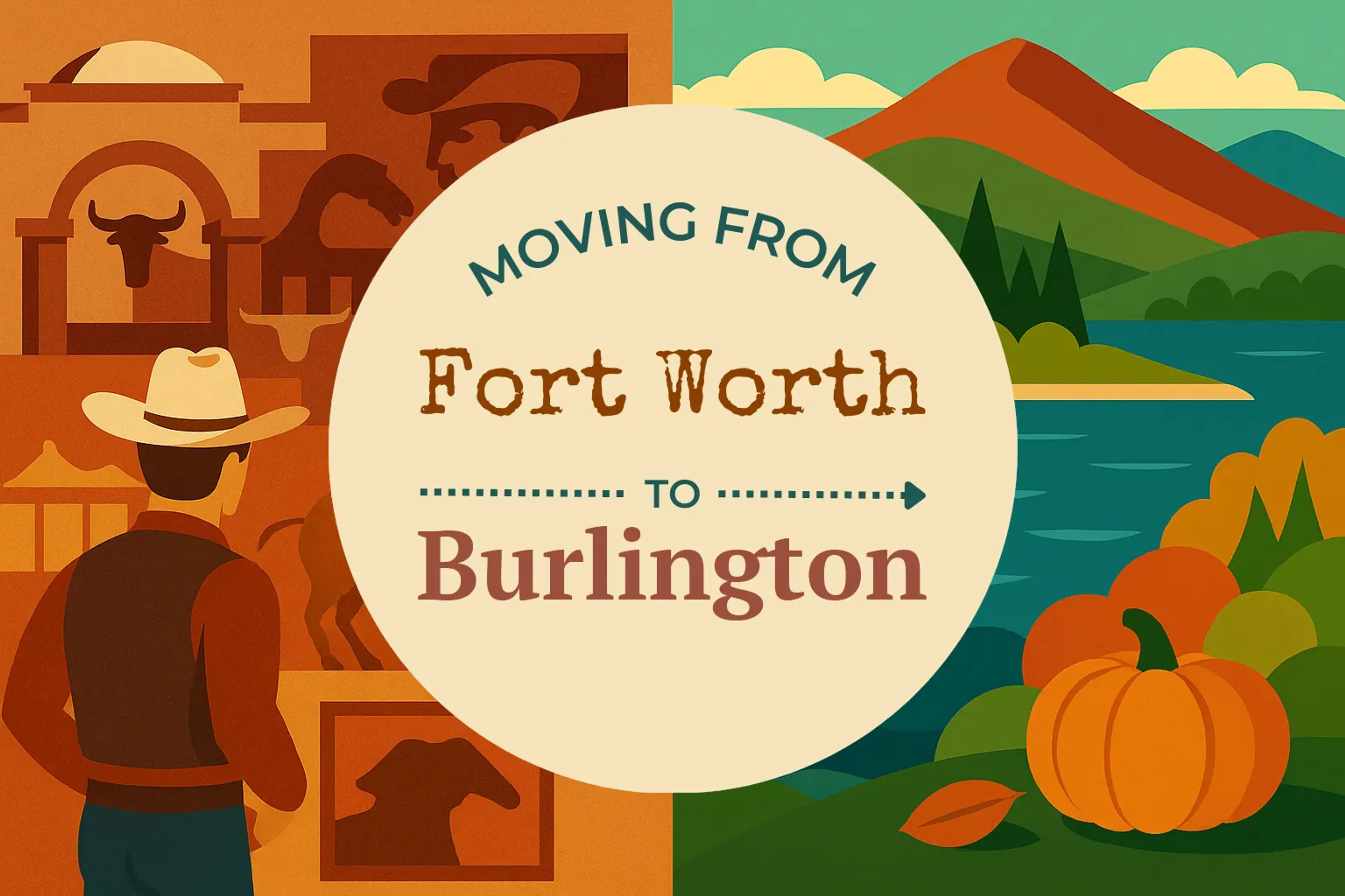 Side-by-side comparison of Fort Worth to Burlington moving companies