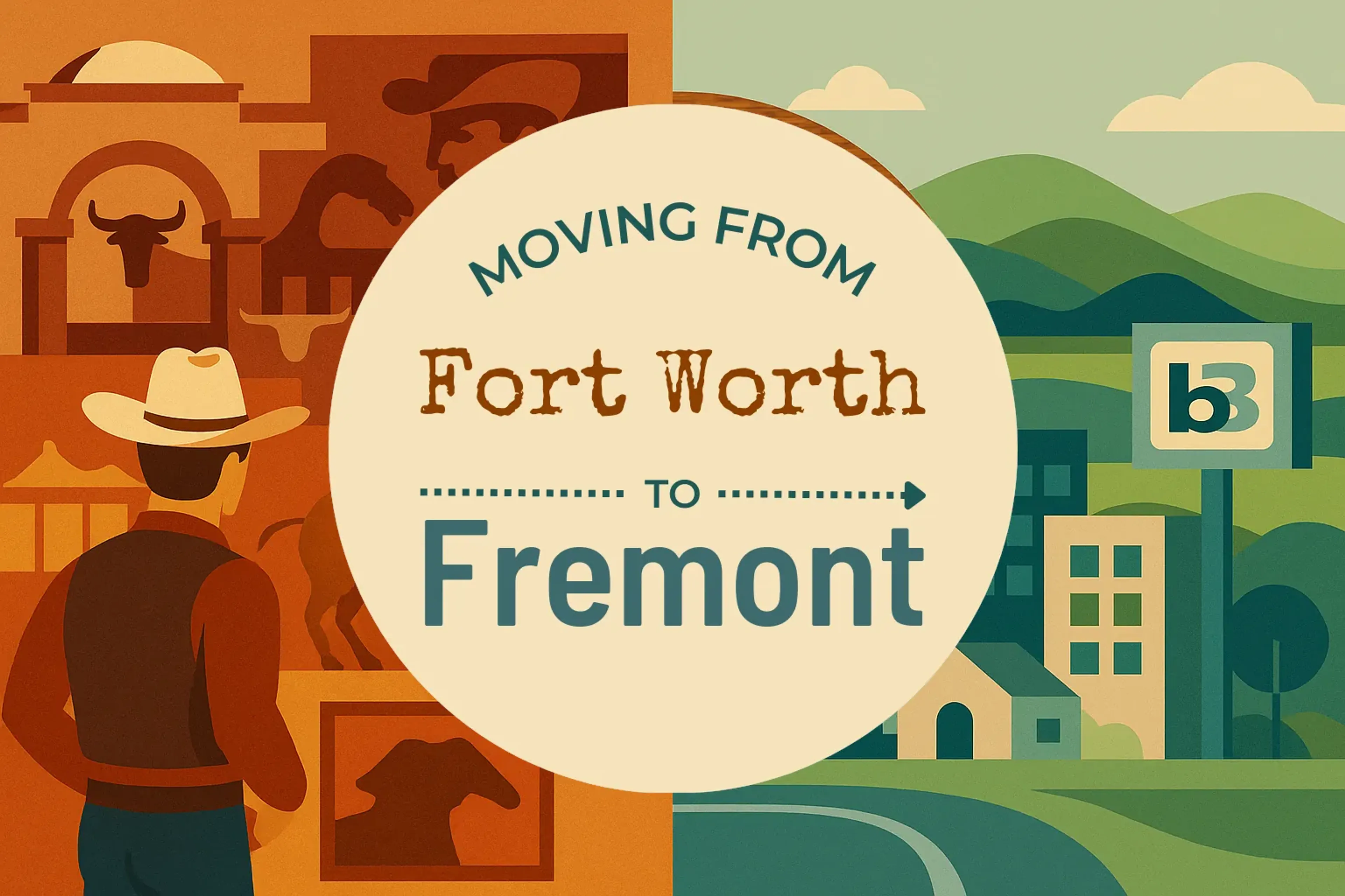 Side-by-side comparison of Fort Worth to Fremont moving companies