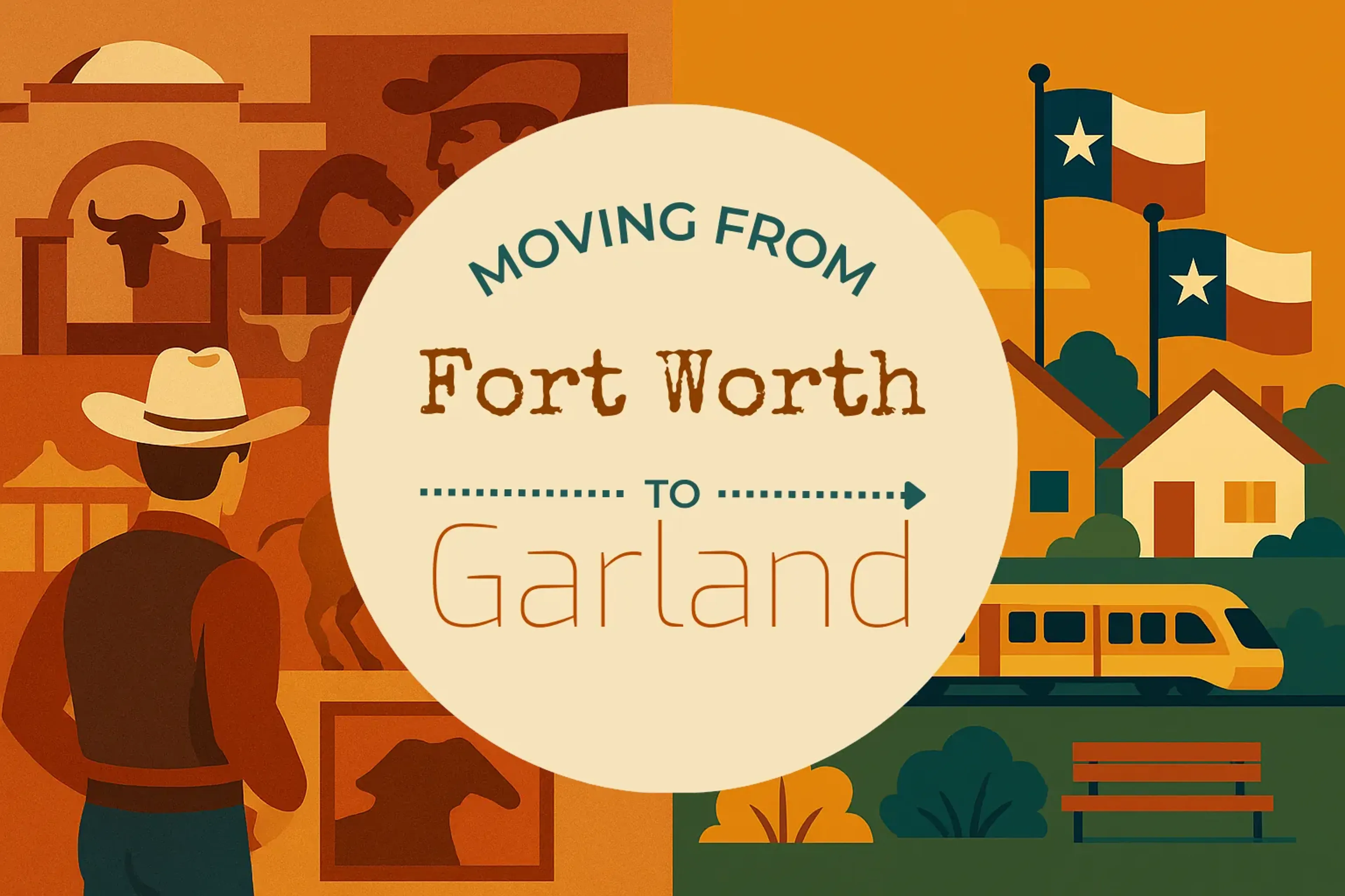 Side-by-side comparison of Fort Worth to Garland moving companies