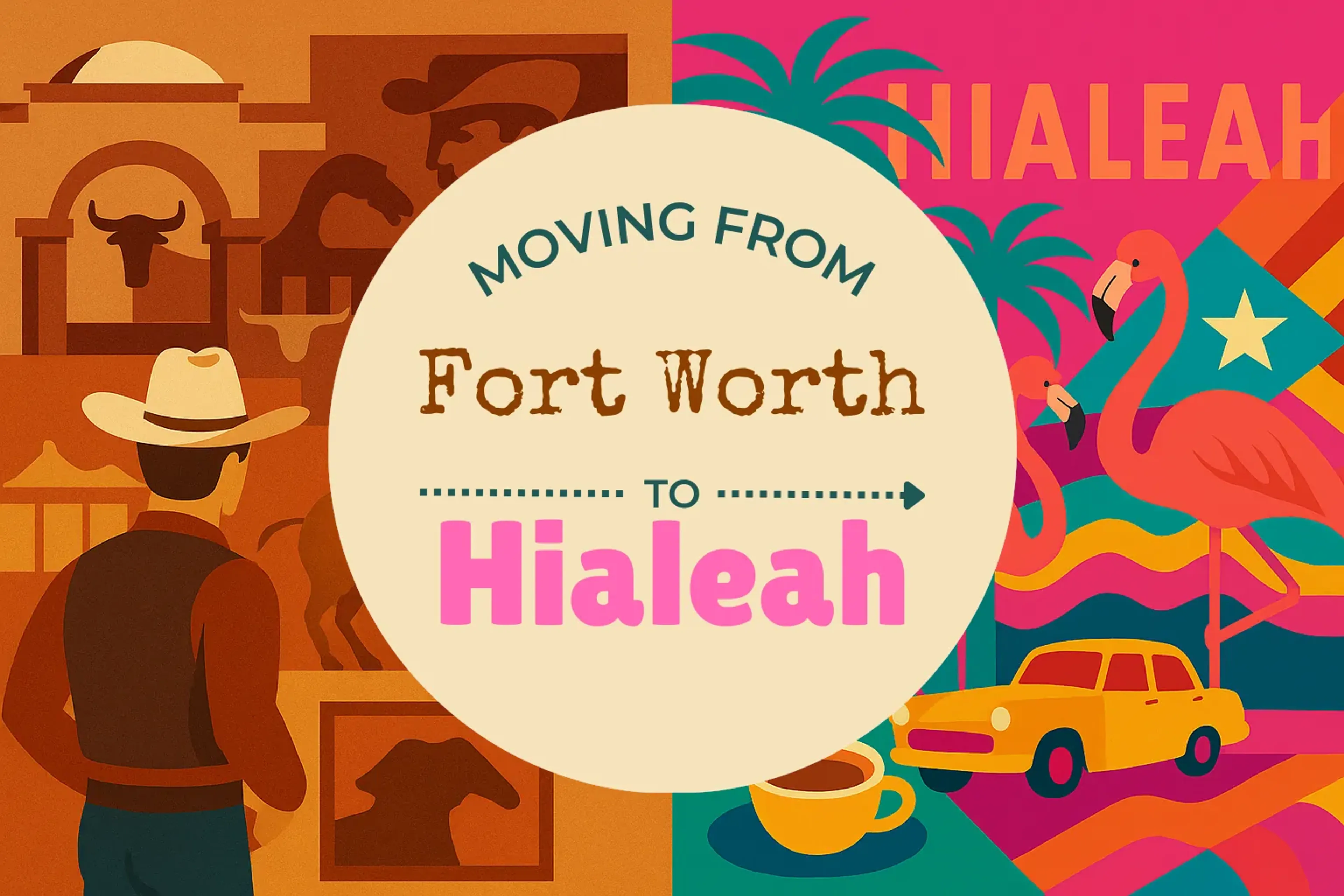 Side-by-side comparison of Fort Worth to Hialeah moving companies