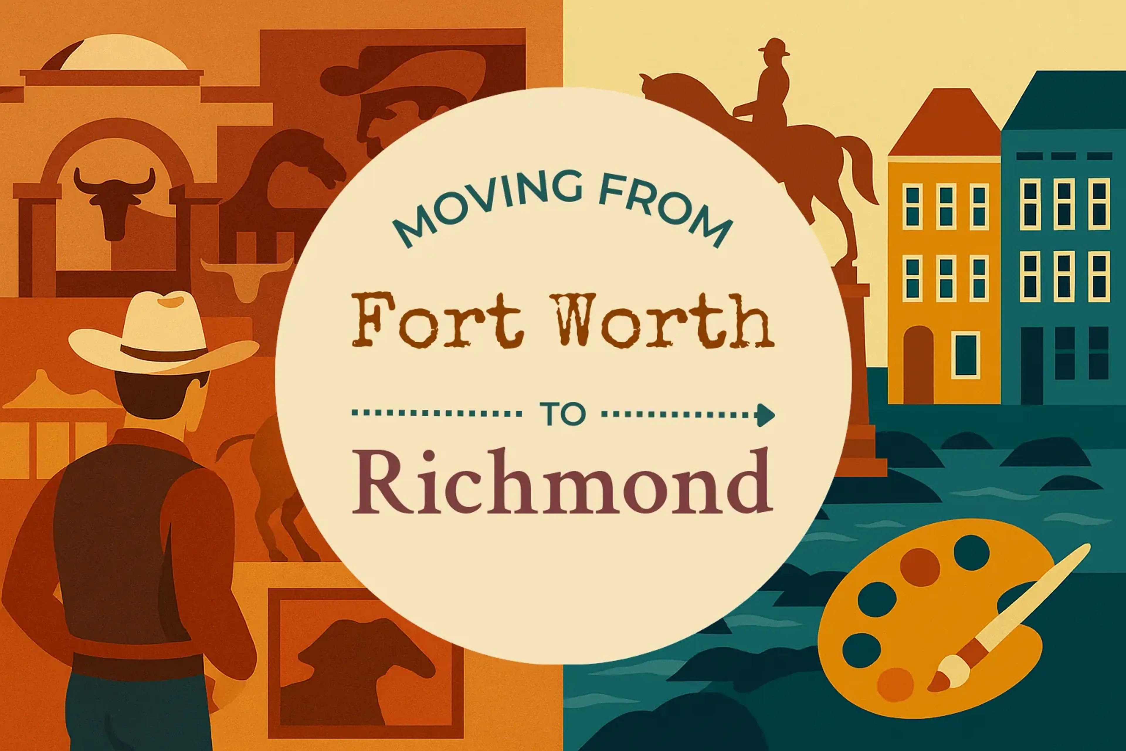 Side-by-side comparison of Fort Worth to Richmond moving companies