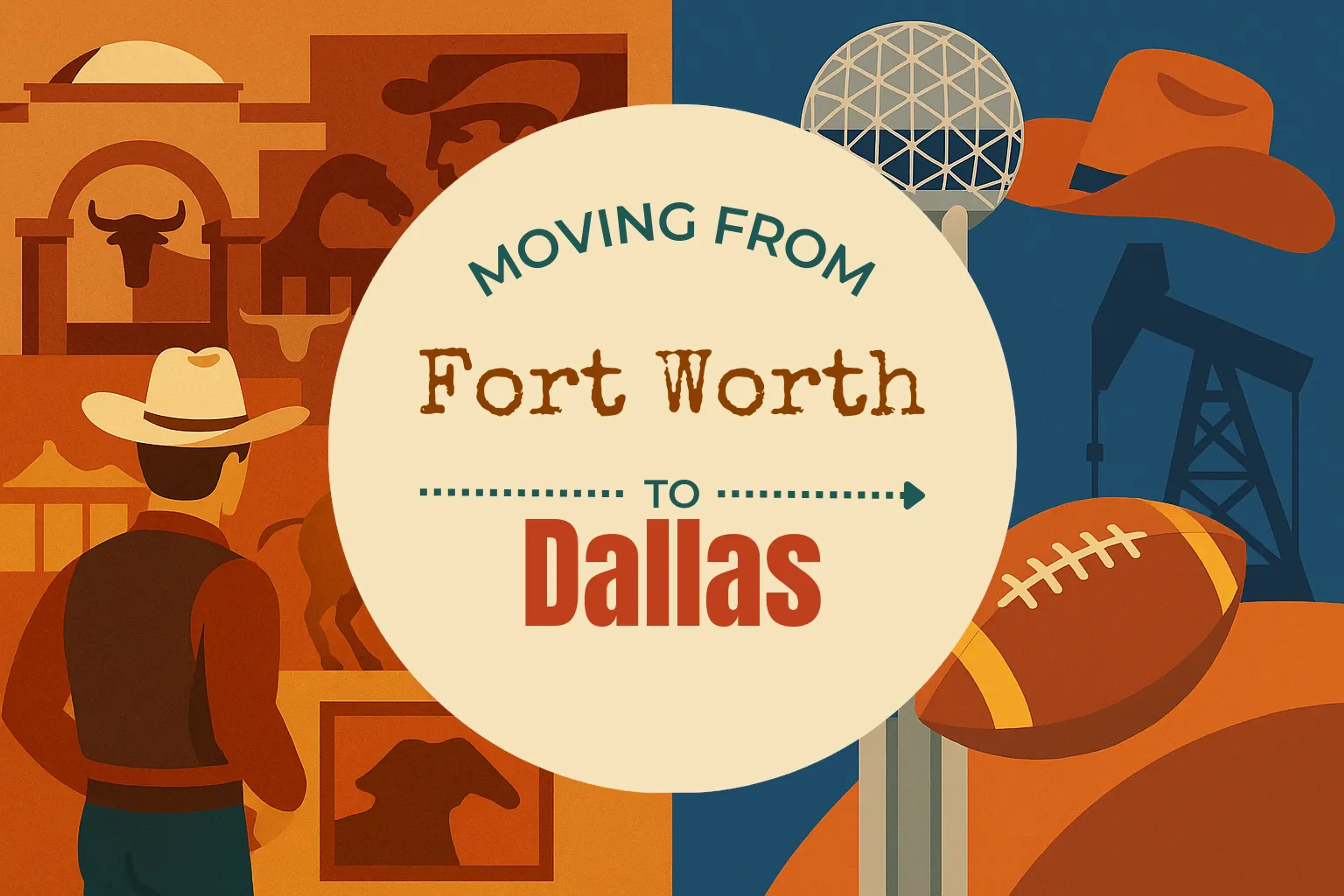 Side-by-side comparison of Fort Worth to Dallas moving companies