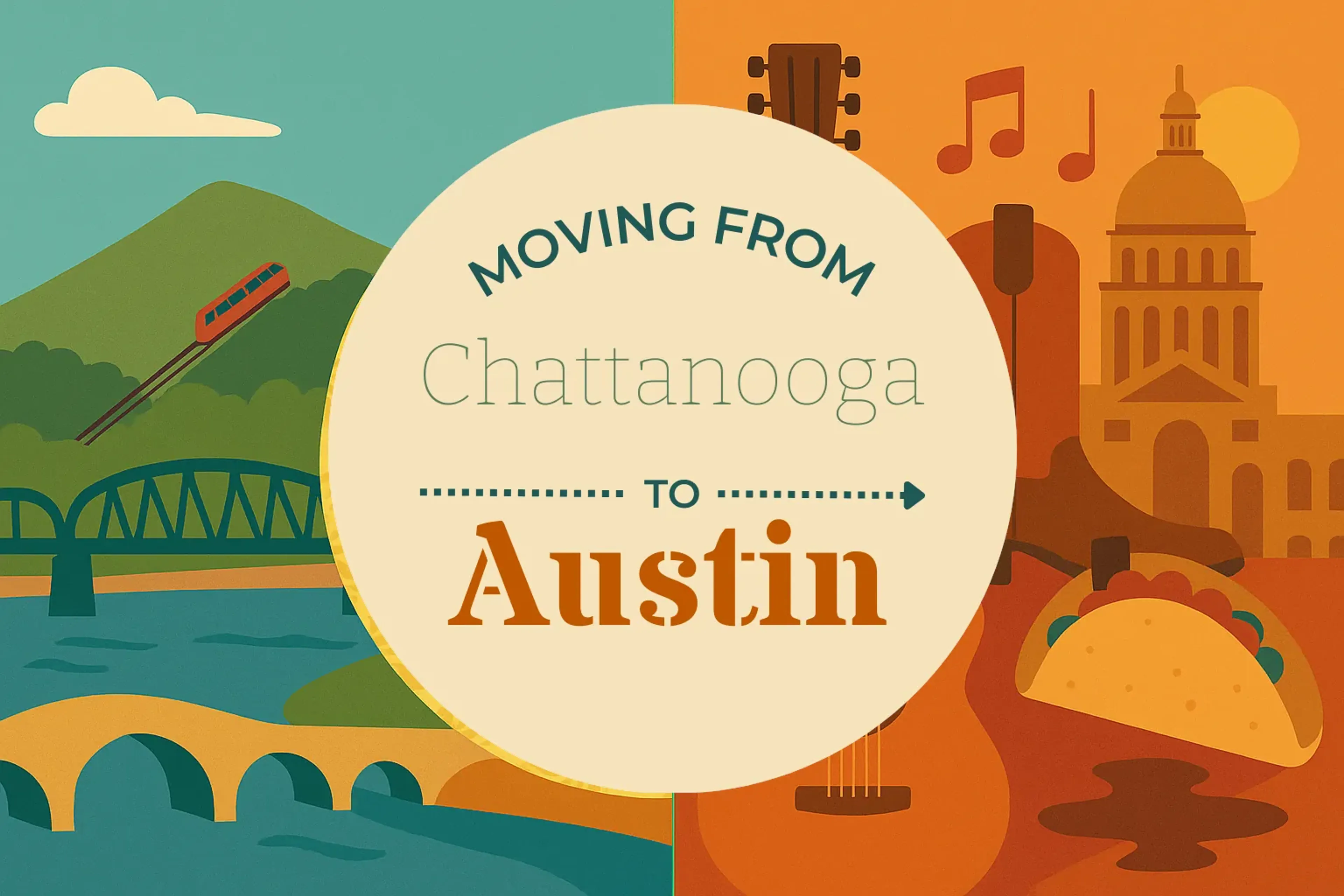 Side-by-side comparison of Chattanooga to Austin moving companies