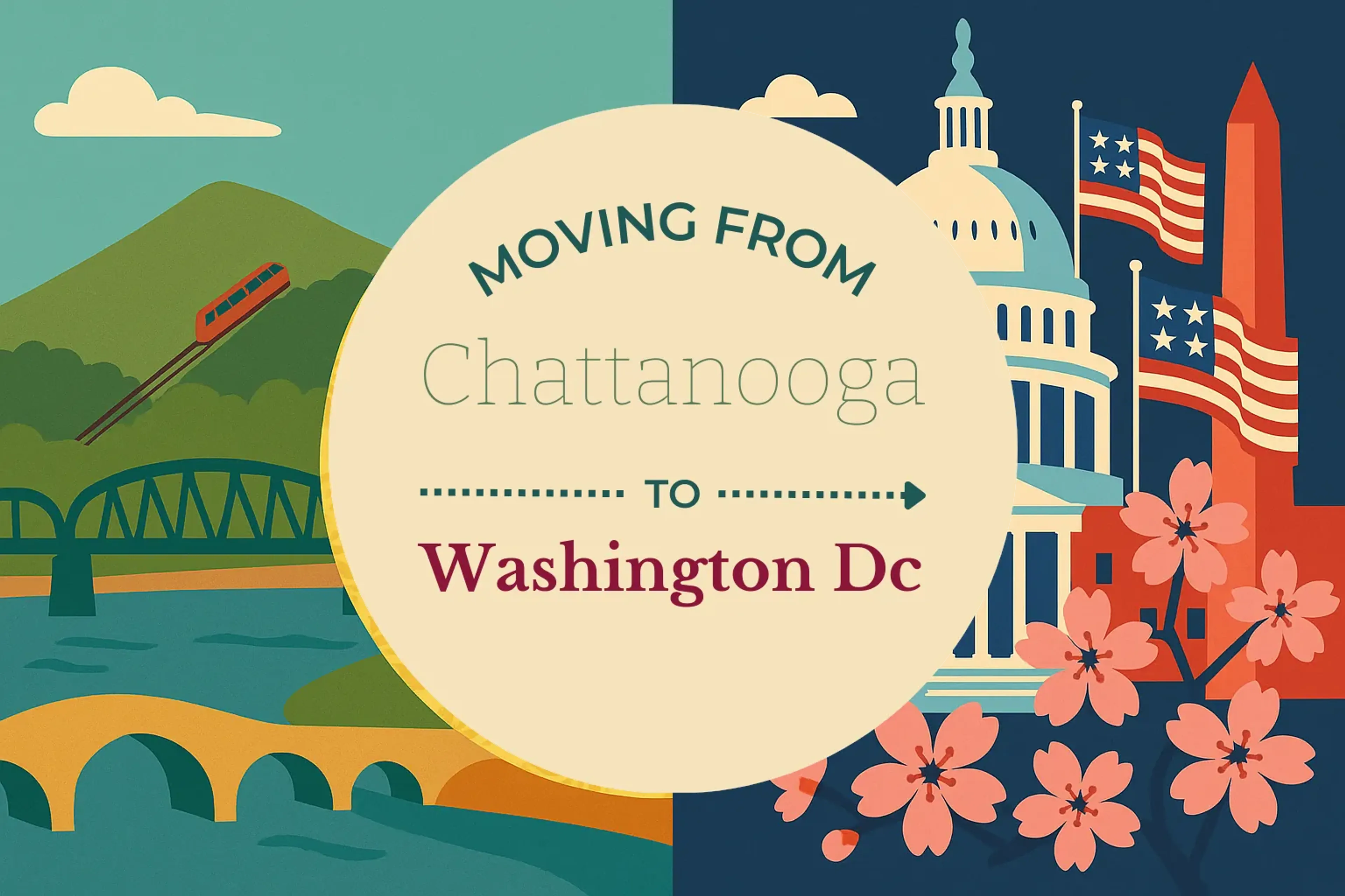Side-by-side comparison of Chattanooga to Washington DC moving companies