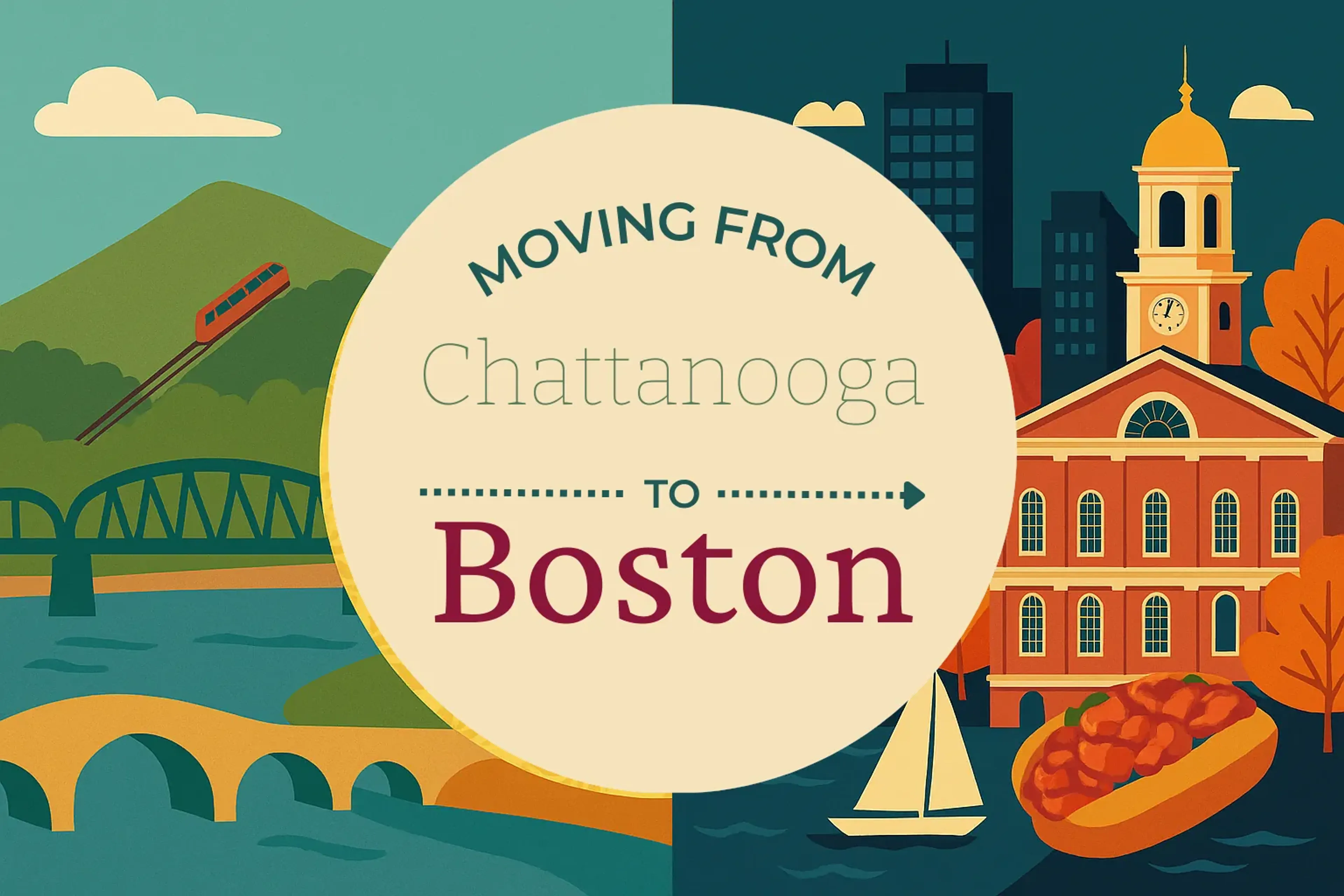 Side-by-side comparison of Chattanooga to Boston moving companies
