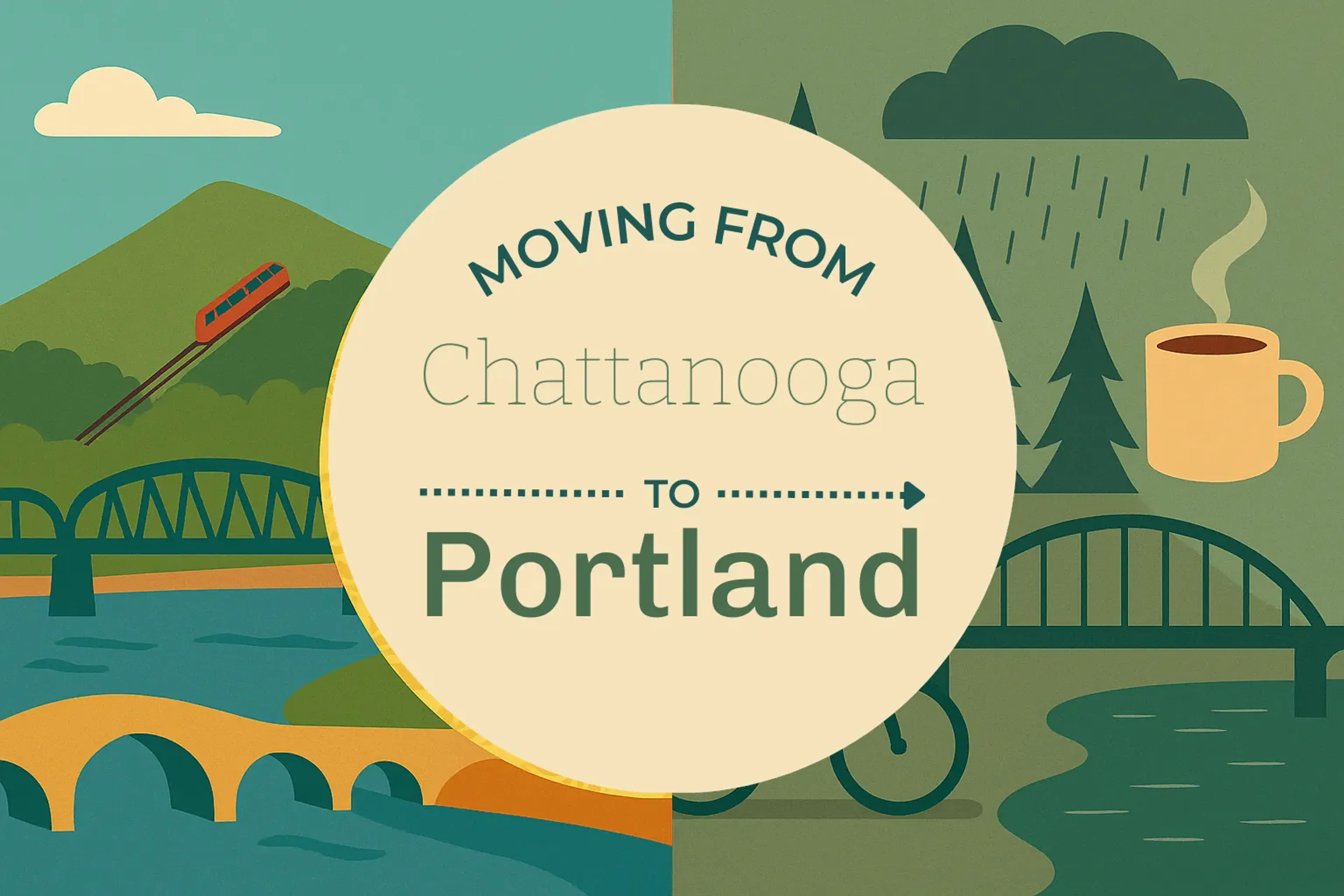 Side-by-side comparison of Chattanooga to Portland moving companies