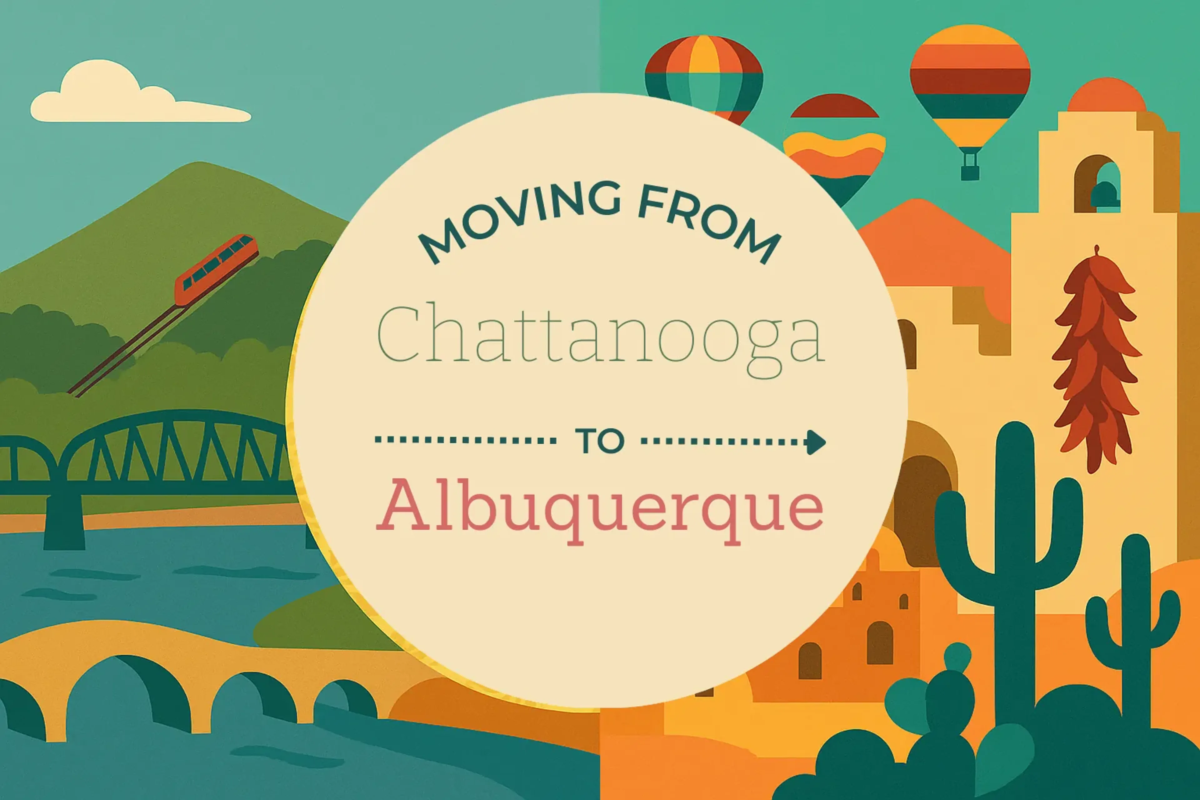 Side-by-side comparison of Chattanooga to Albuquerque moving companies