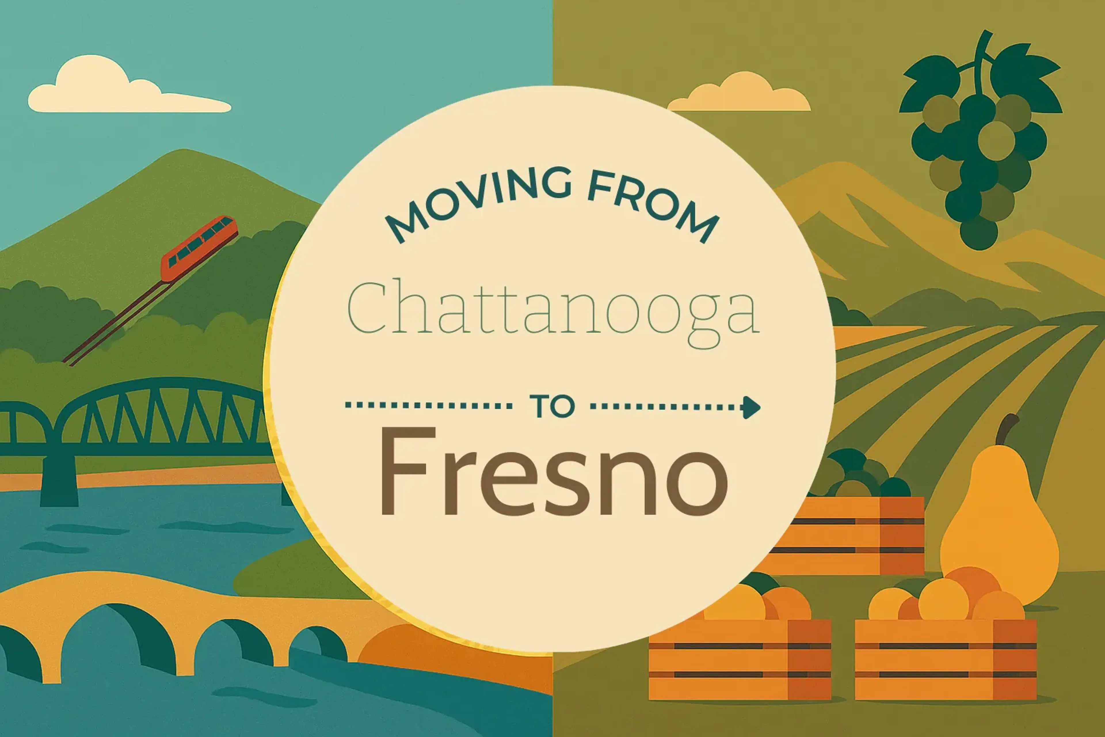 Side-by-side comparison of Chattanooga to Fresno moving companies