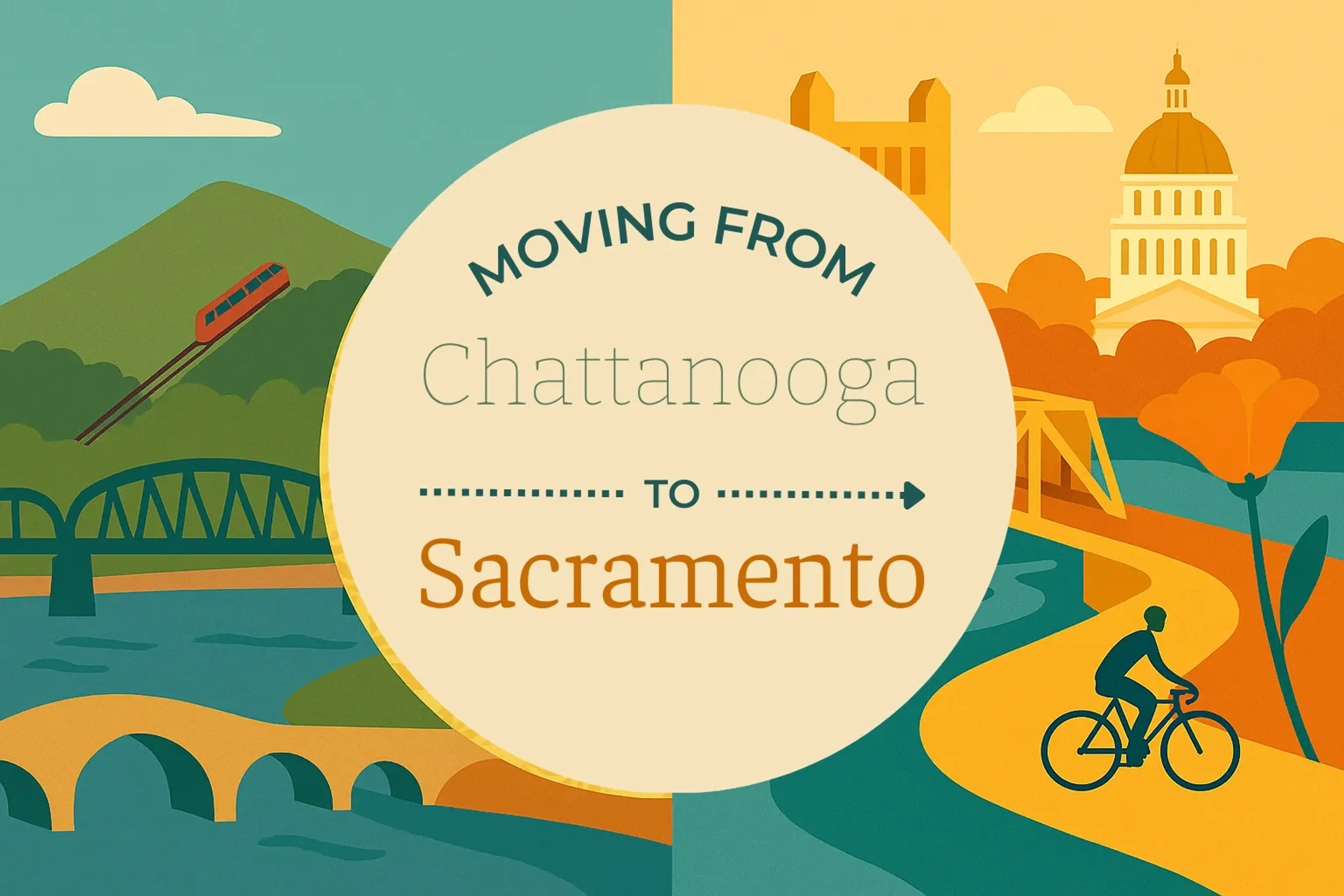Side-by-side comparison of Chattanooga to Sacramento moving companies