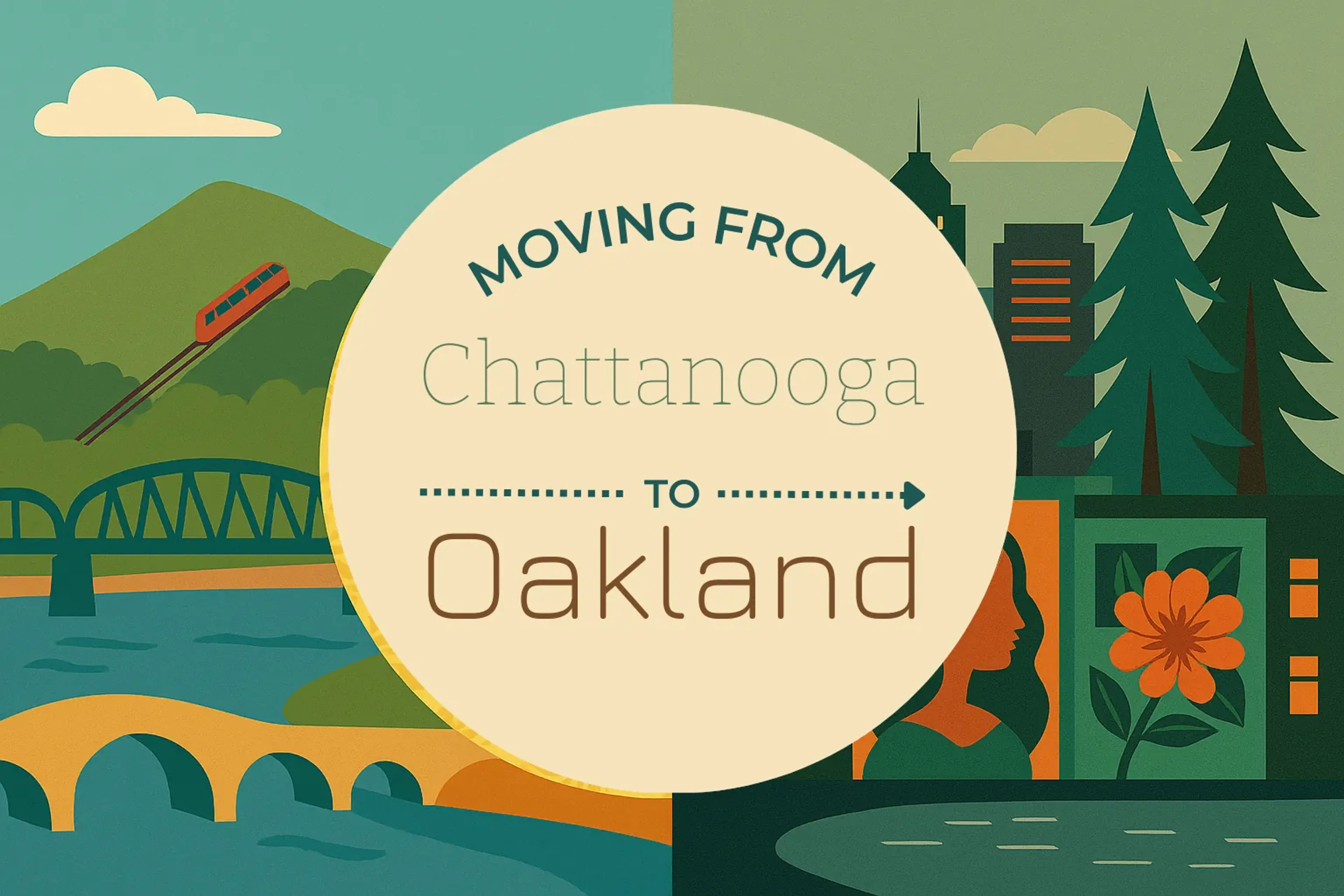 Side-by-side comparison of Chattanooga to Oakland moving companies