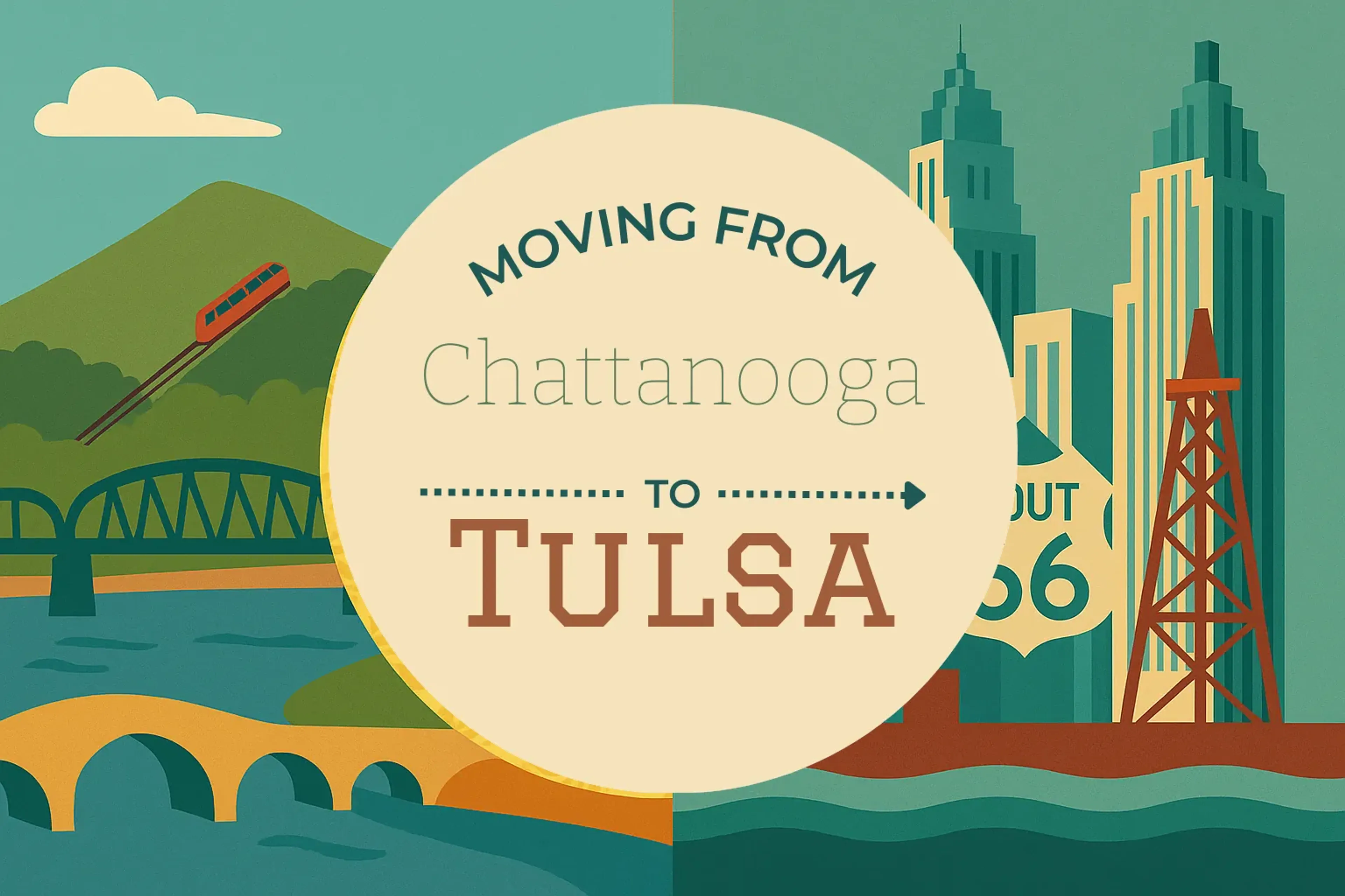 Side-by-side comparison of Chattanooga to Tulsa moving companies