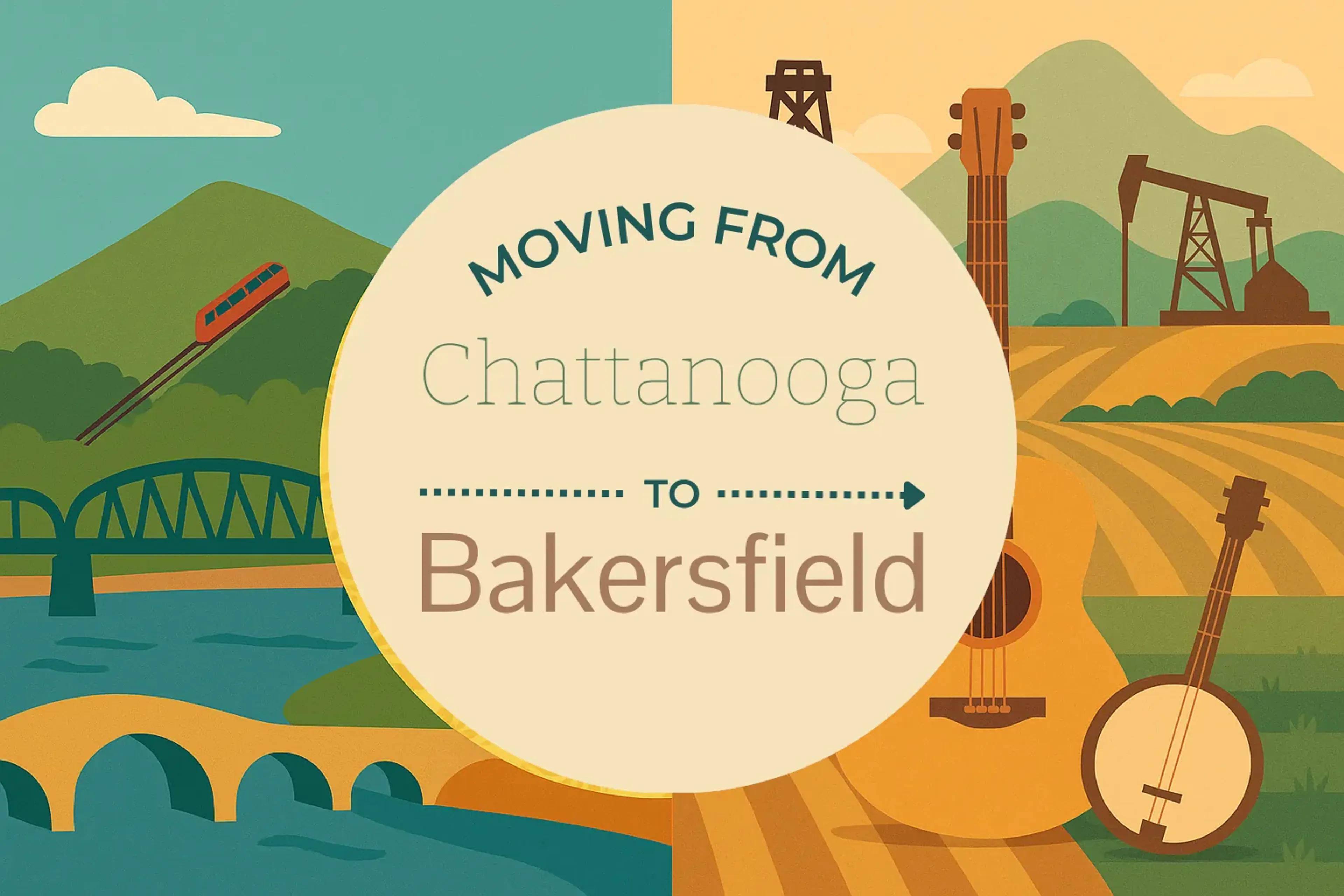 Side-by-side comparison of Chattanooga to Bakersfield moving companies