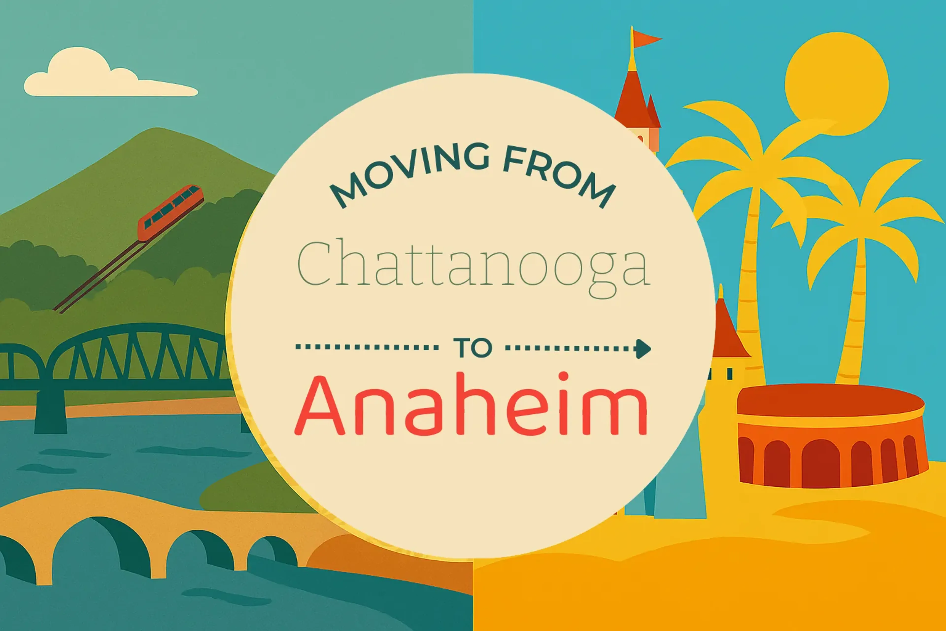 Side-by-side comparison of Chattanooga to Anaheim moving companies