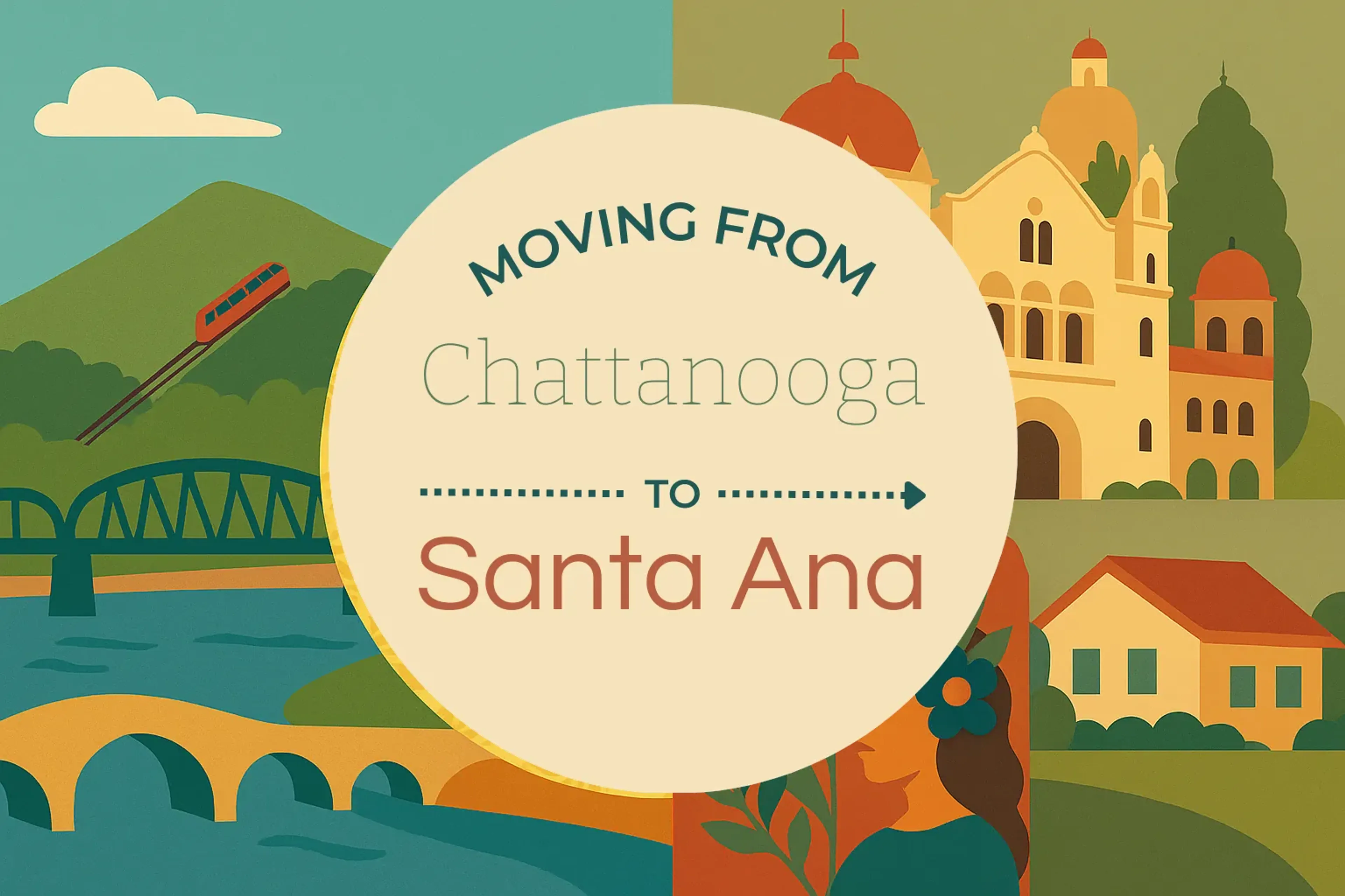Side-by-side comparison of Chattanooga to Santa Ana moving companies
