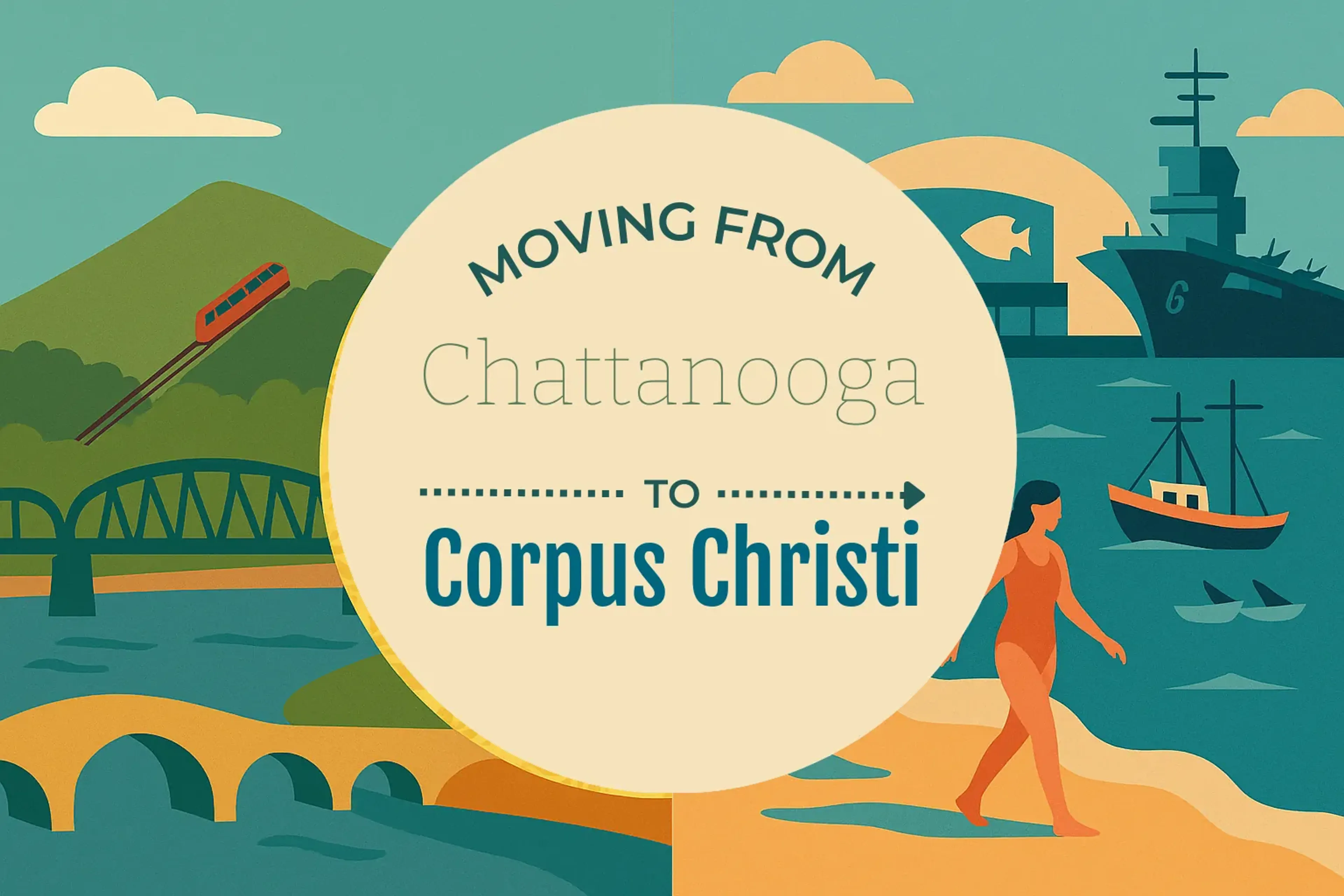 Side-by-side comparison of Chattanooga to Corpus Christi moving companies