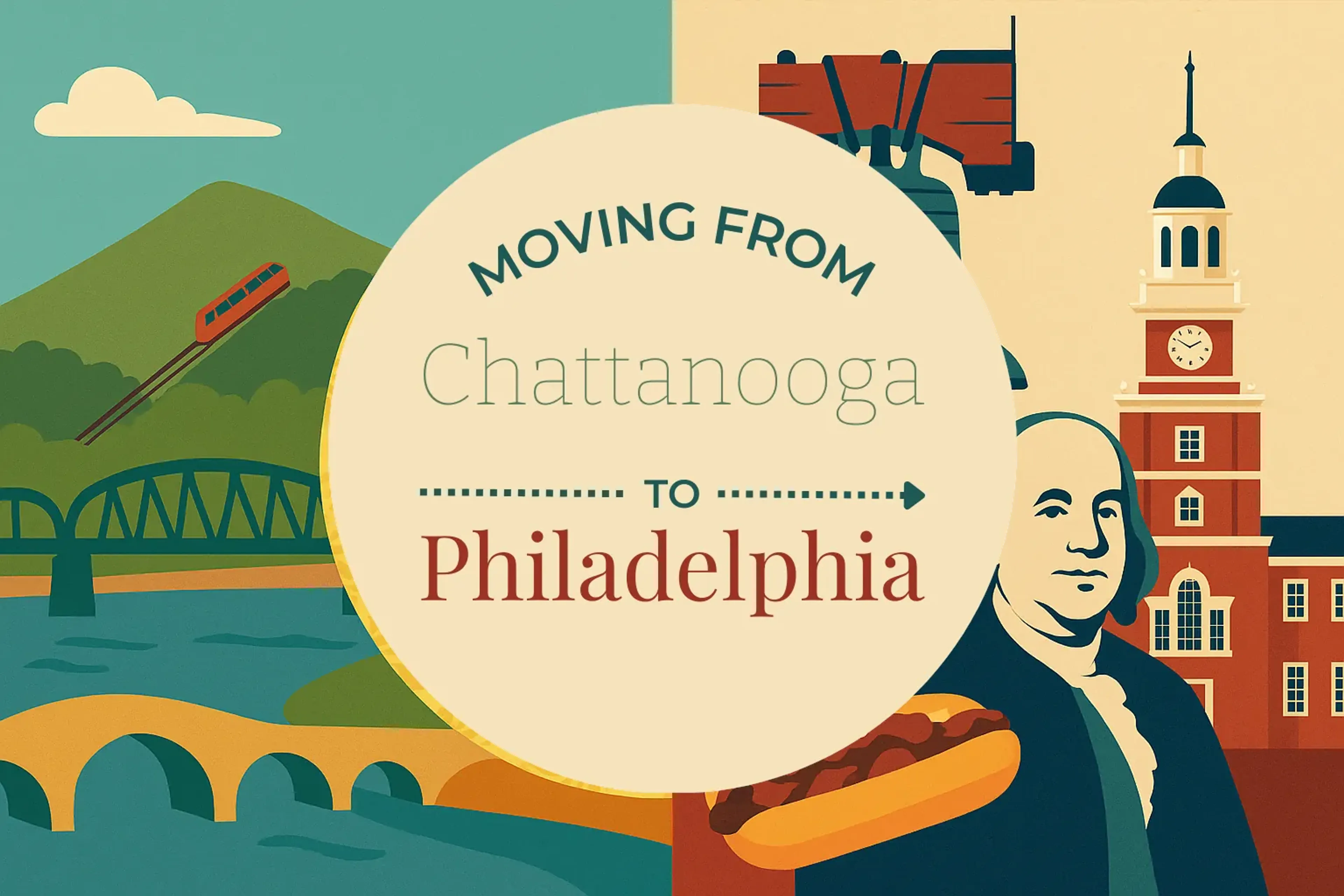 Side-by-side comparison of Chattanooga to Philadelphia moving companies